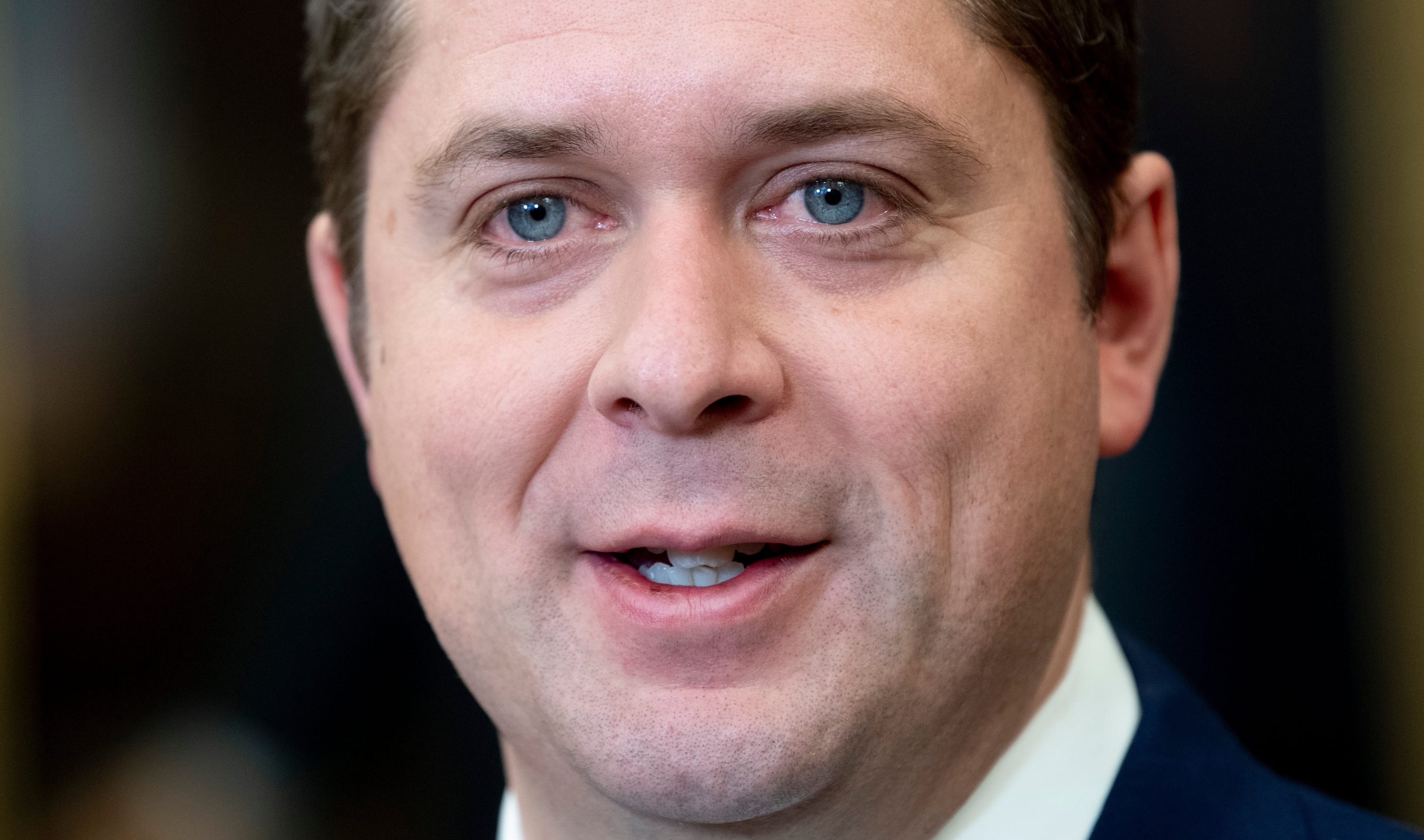 Scheer speaks to the media in the House of Commons foyer on Nov. 28, 2019 (THE CANADIAN PRESS/Adrian Wyld)
