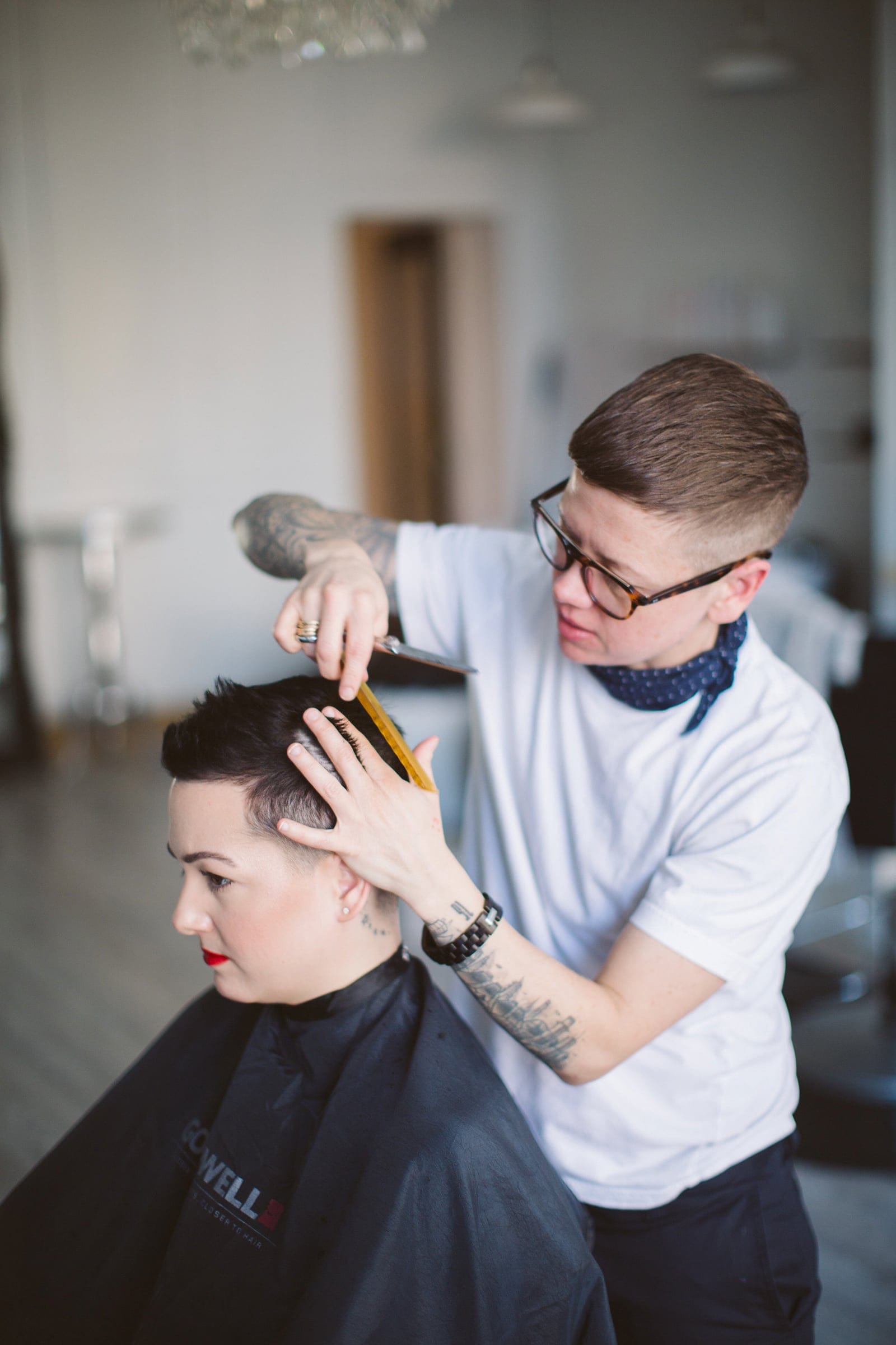 Rankin working in her salon, Fox & Jane in Toronto (Fox & Jane)