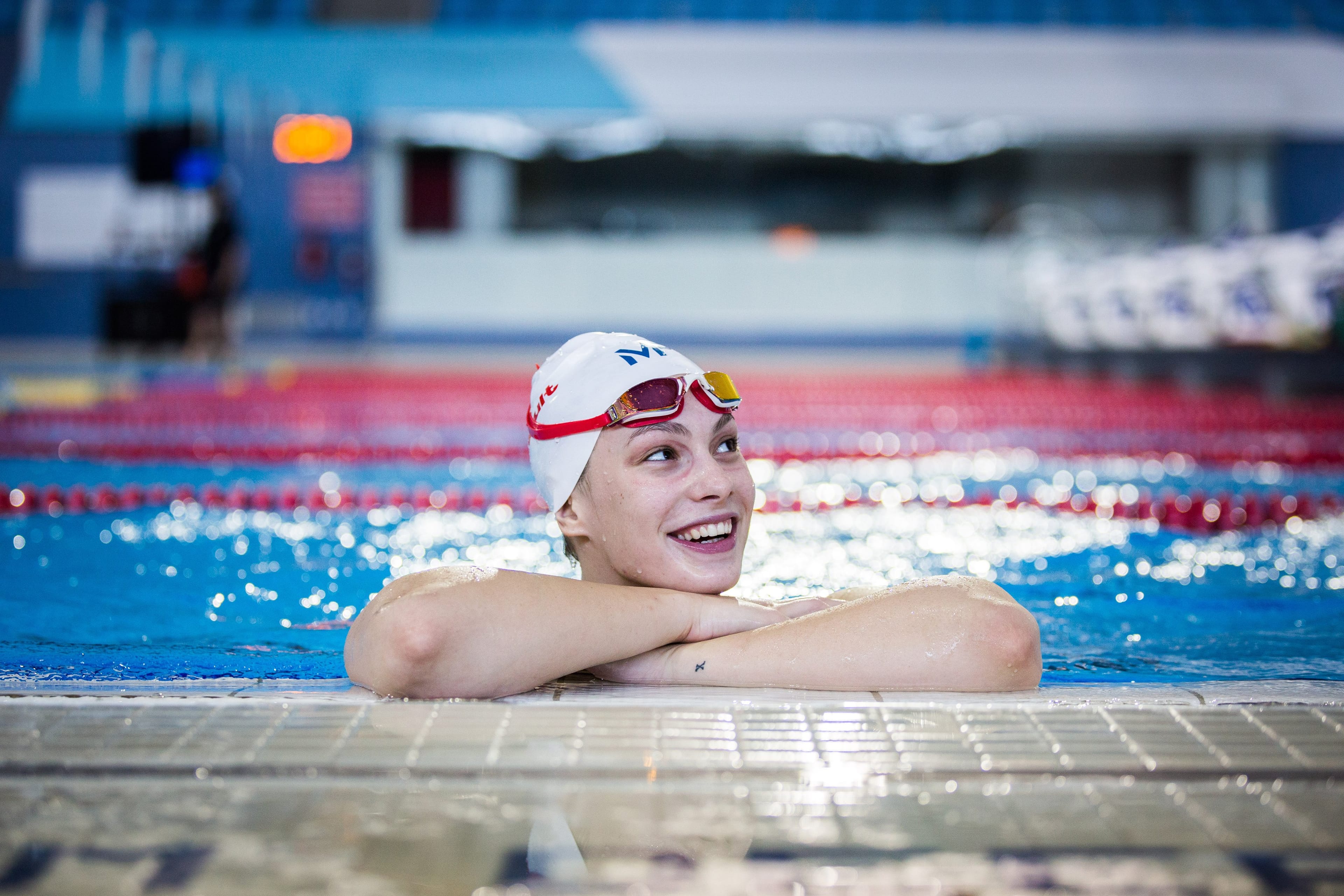 Oleksiak poses for a portrait during practice at the Toronto Pan Am Sports Centre. (Photograph by Chris Donovan)