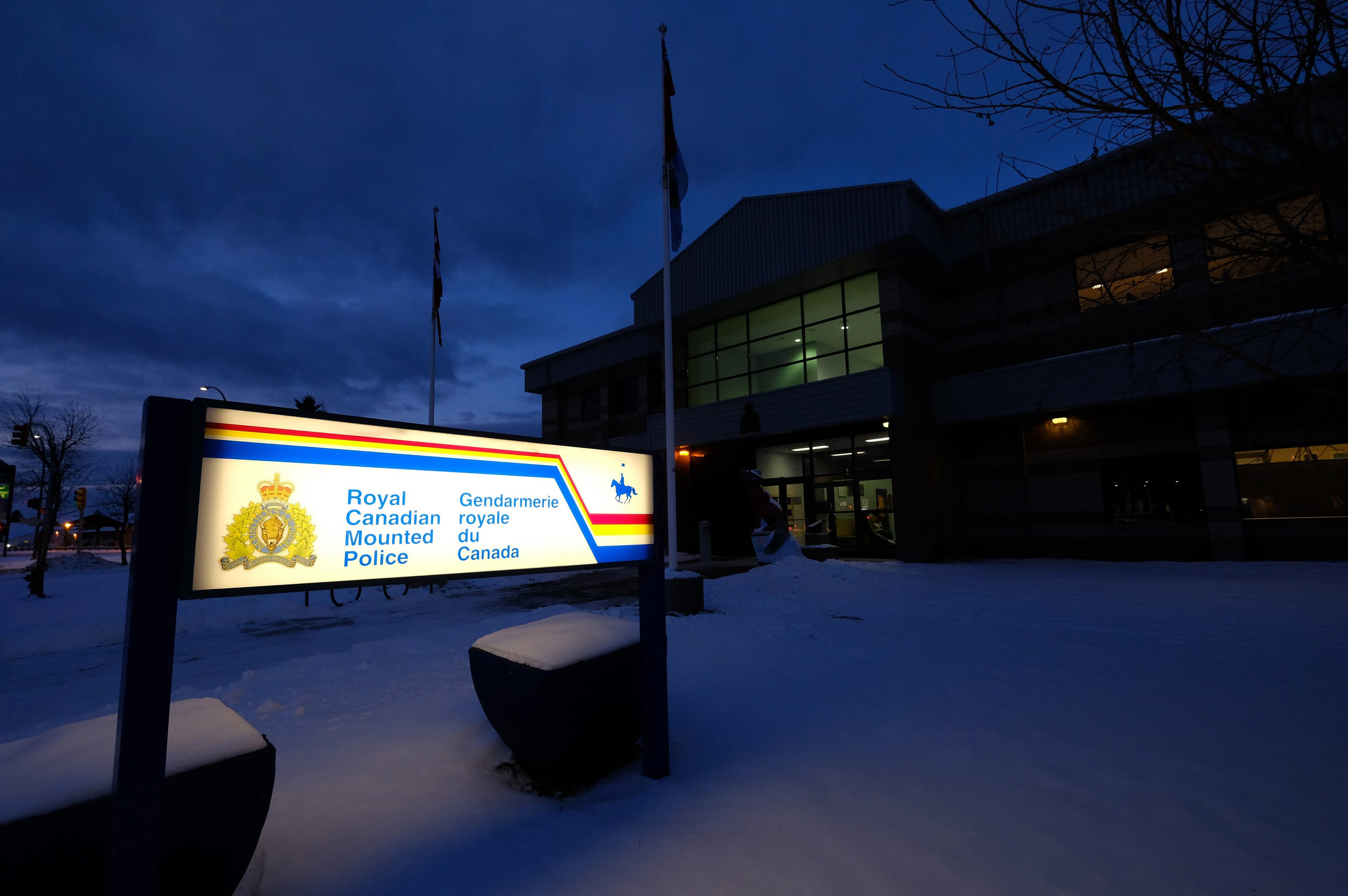 Thompson's Royal Canadian Mounted Police detachment. Statistics Canada's crime severity index positions Thompson, Manitoba, as Canada's most violent city. (Photograph by Shannon VanRaes)
