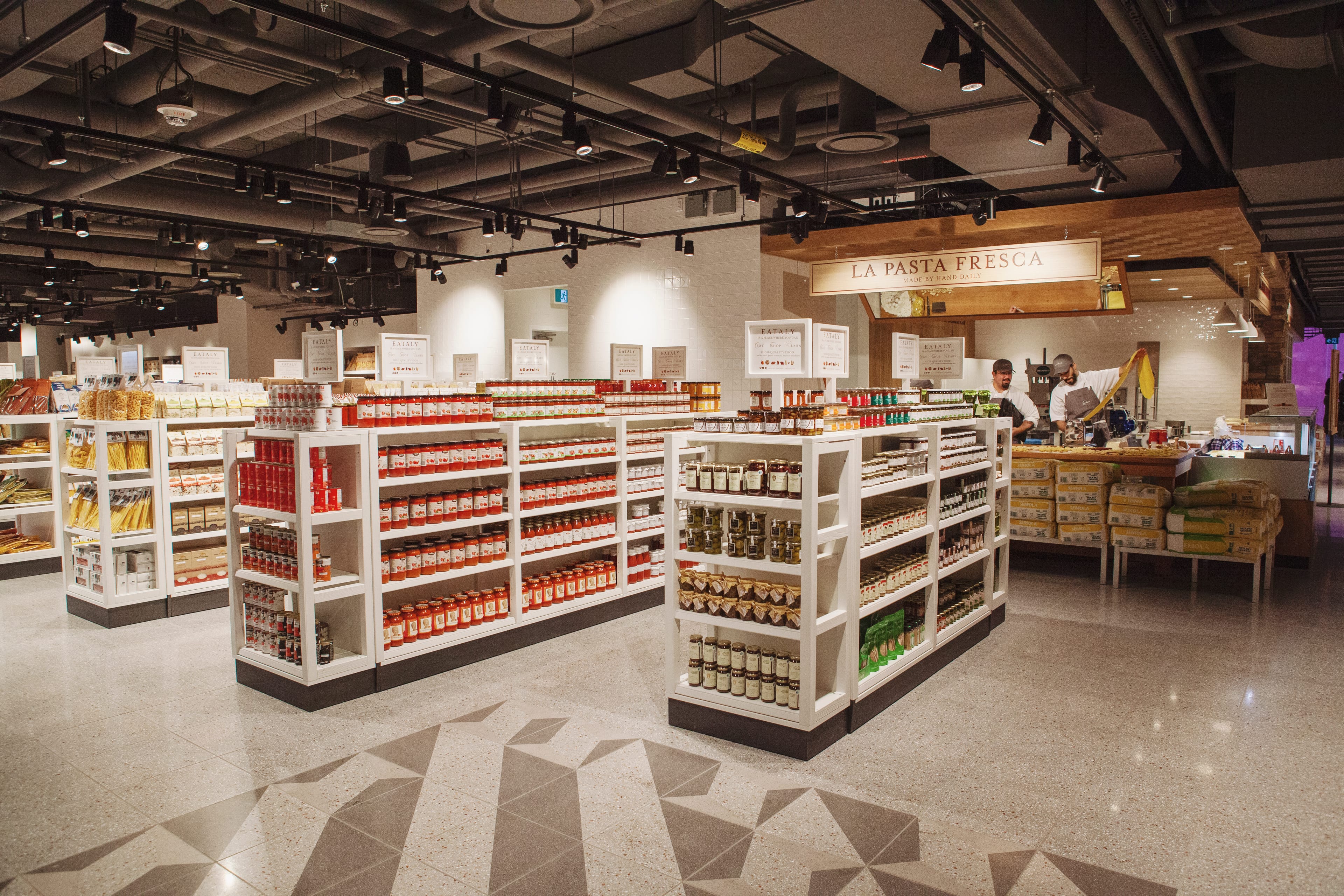 Food goods displayed at Eataly Toronto (Eataly)