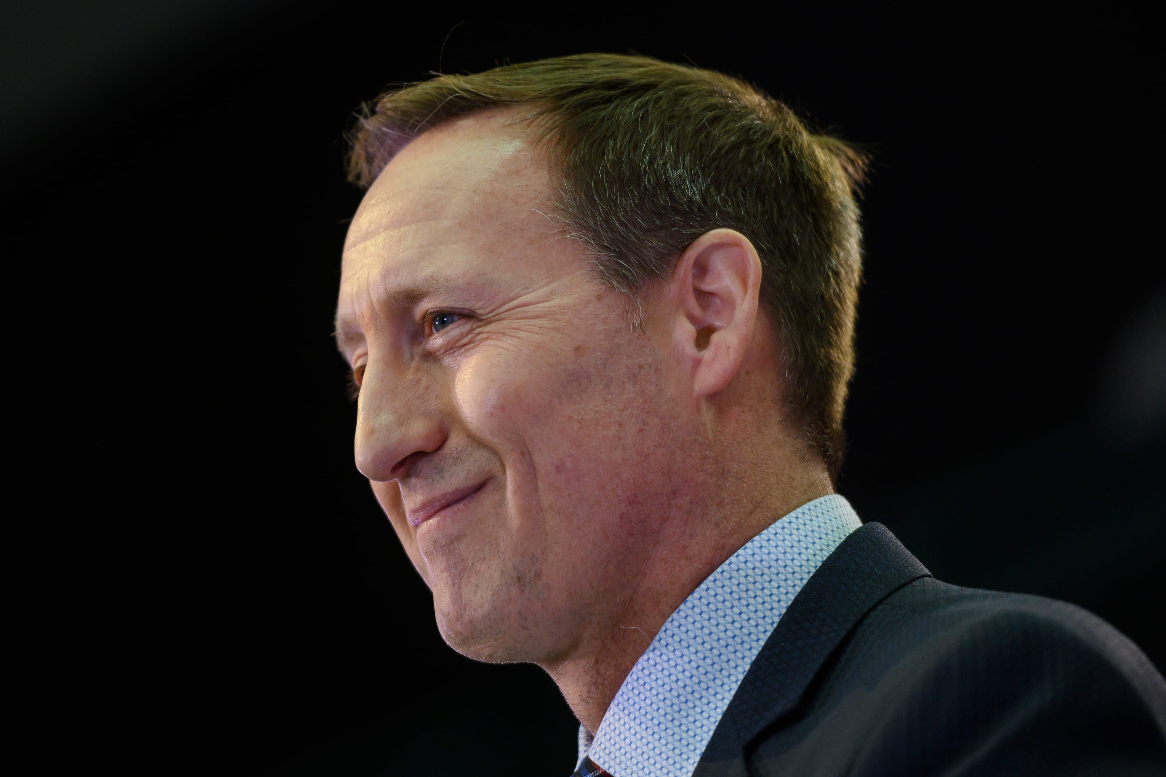 MacKay speaks to supporters during an event to officially launch his campaign for leader of the Conservatives in Stellarton, N.S. on Jan. 25, 2020 (THE CP/Darren Calabrese)