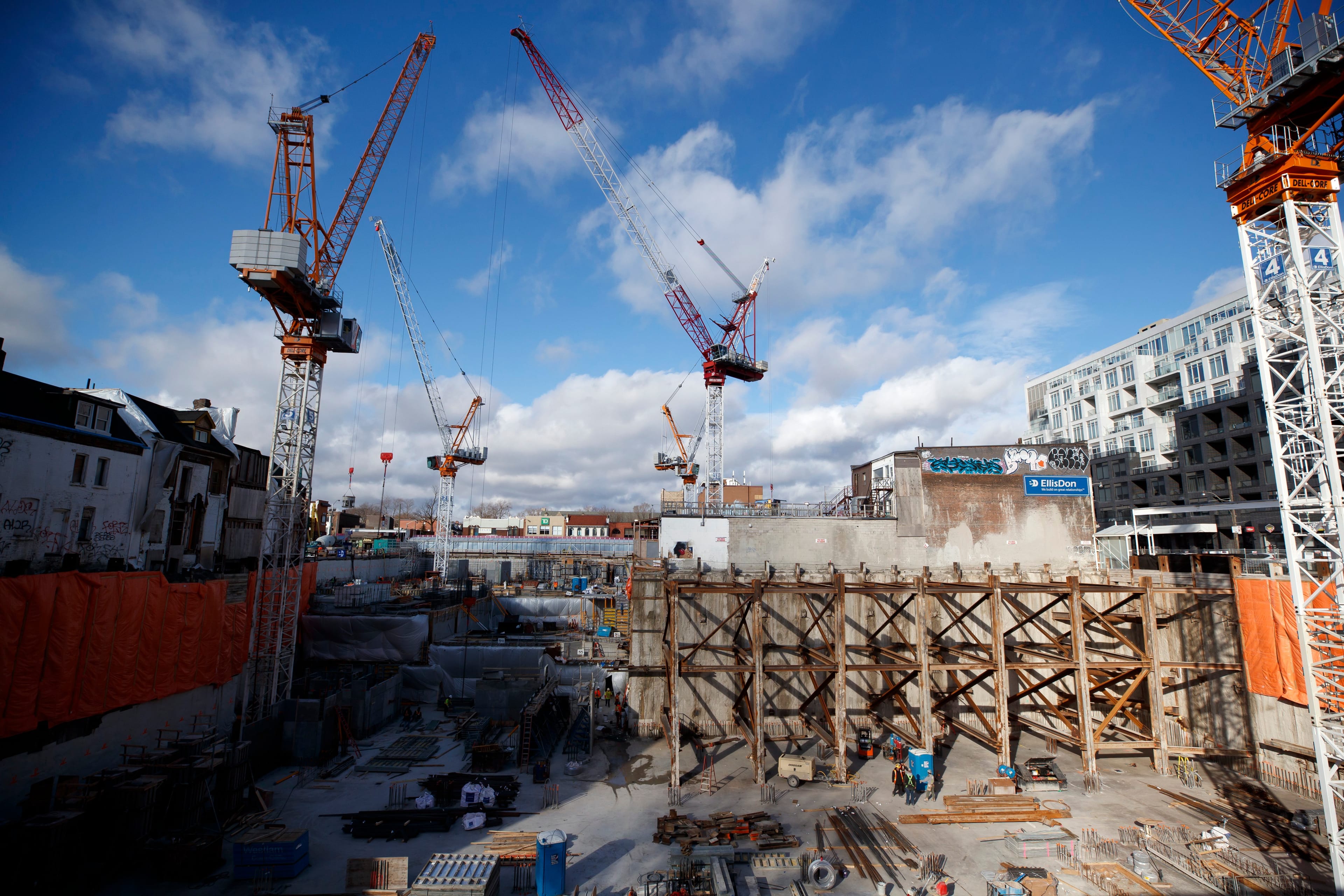 A construction site prior to a news conference at the construction site that will soon house residential housing in Toronto, Thursday, Jan. 16, 2020. (Cole Burston/CP)
