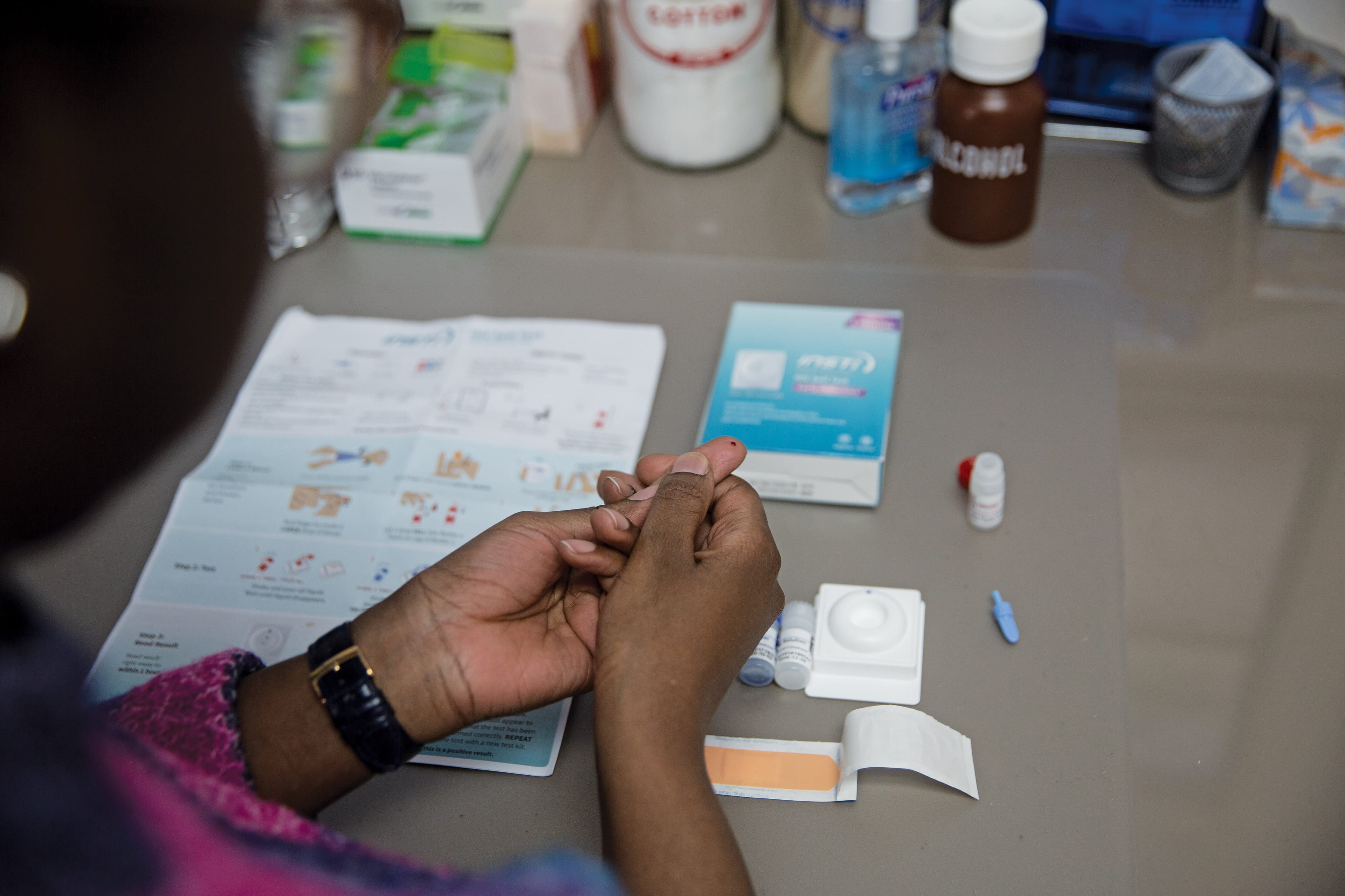 Self-test HIV kits are fast and discreet (Photograph by Gillian Mapp)