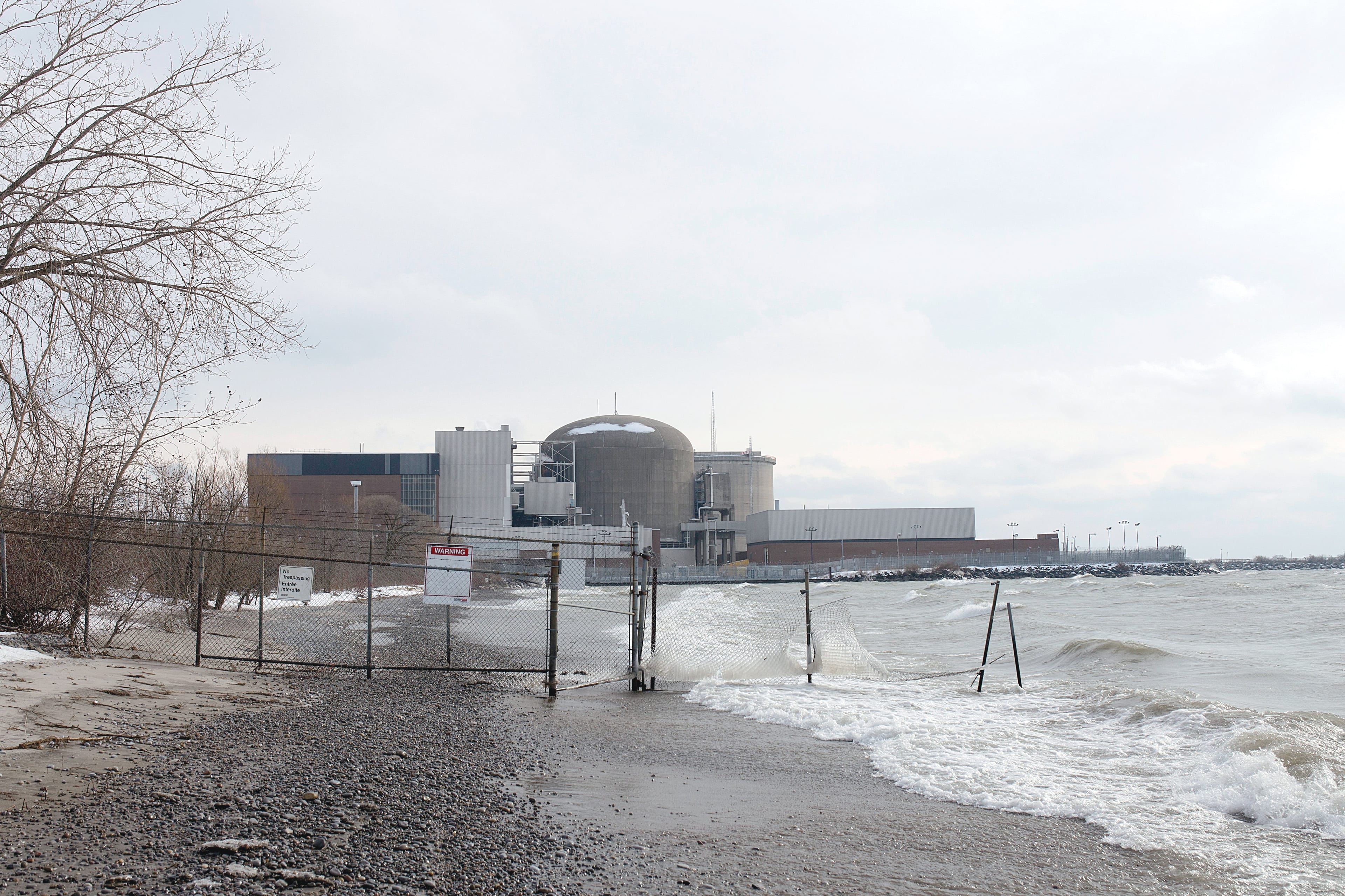 A view of the  Pickering Nuclear Generating Station from Beachfront Park in Pickering. (Photograph by Stephanie Foden)