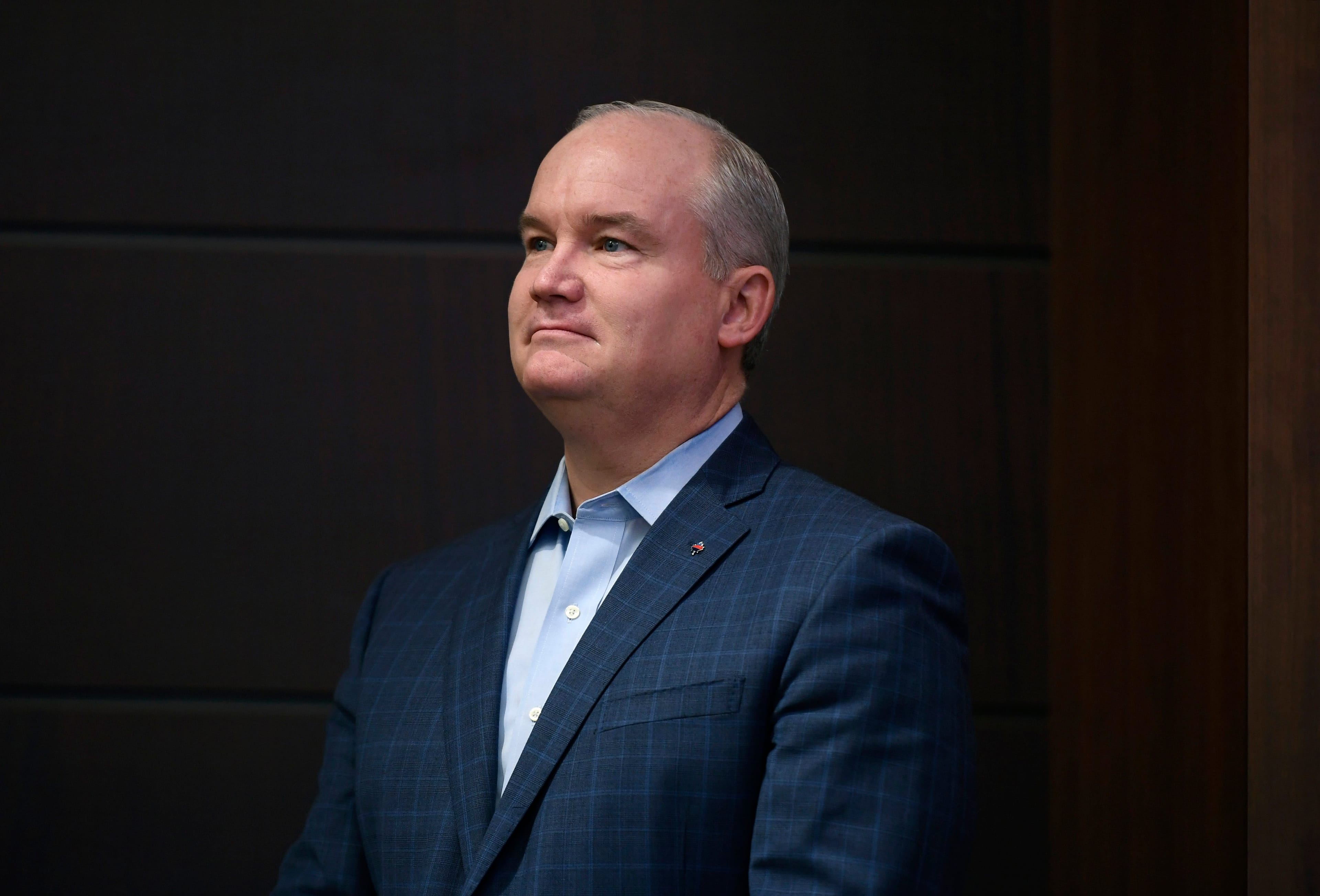 O'Toole listens during the Conservative caucus retreat on Parliament Hill in Ottawa, on Jan. 24, 2020 
(CP/Justin Tang)