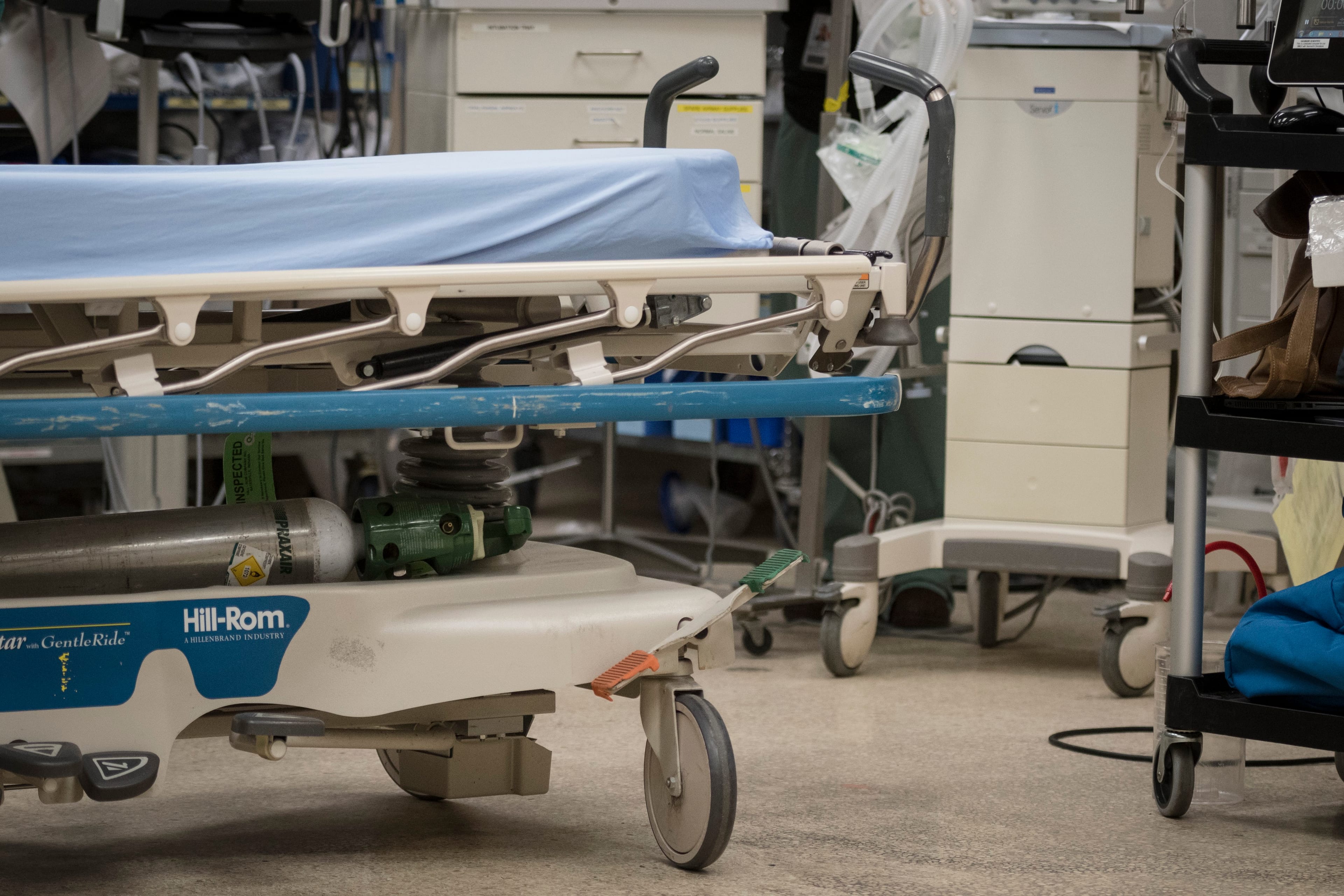 The trauma bay is photographed during simulation training at St. Michael's Hospital in Toronto on Aug. 13, 2019 (CP/ Tijana Martin)