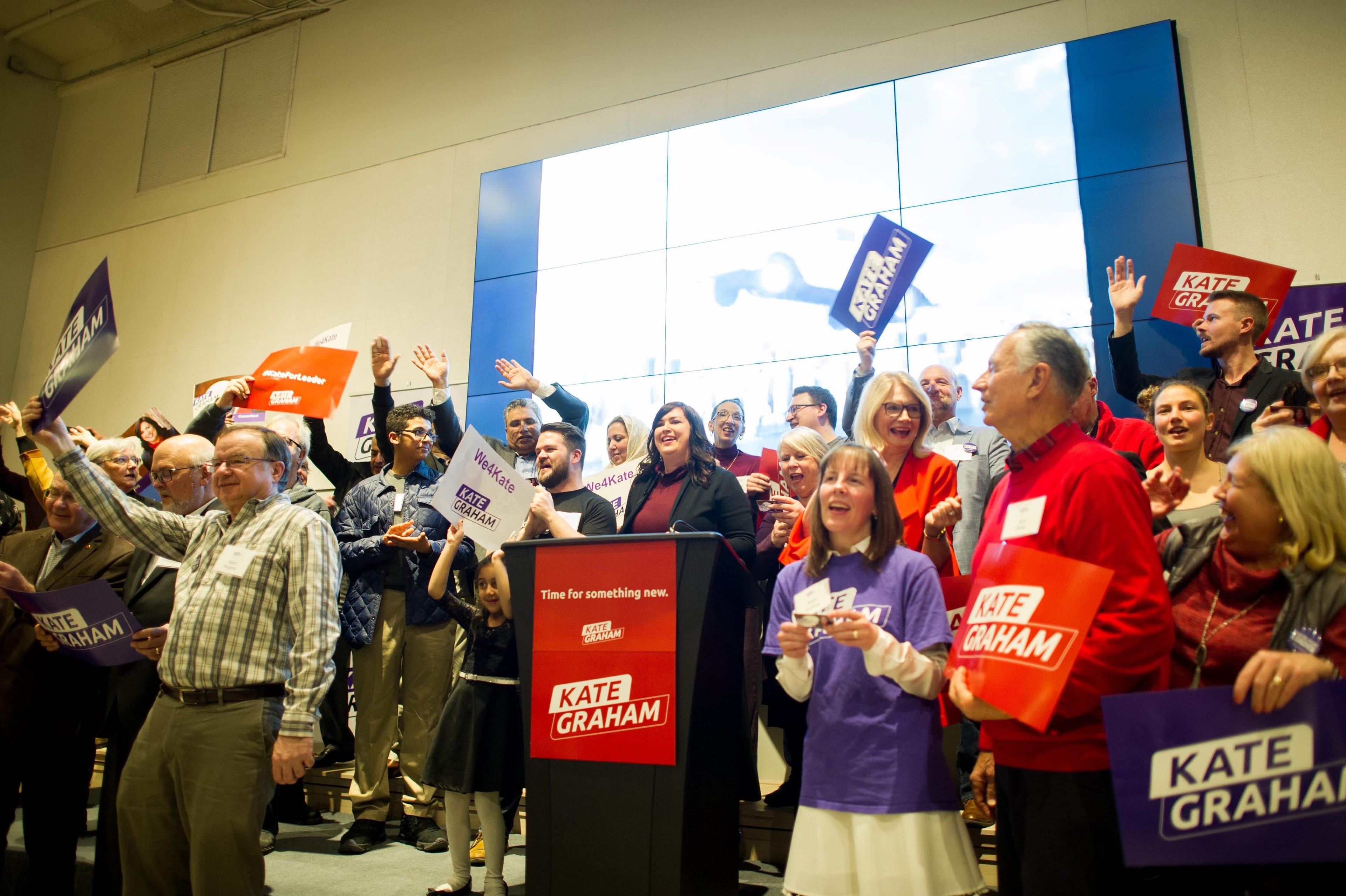 Graham at a London, Ont. rally on March 3 (Photograph by Cole Garside)