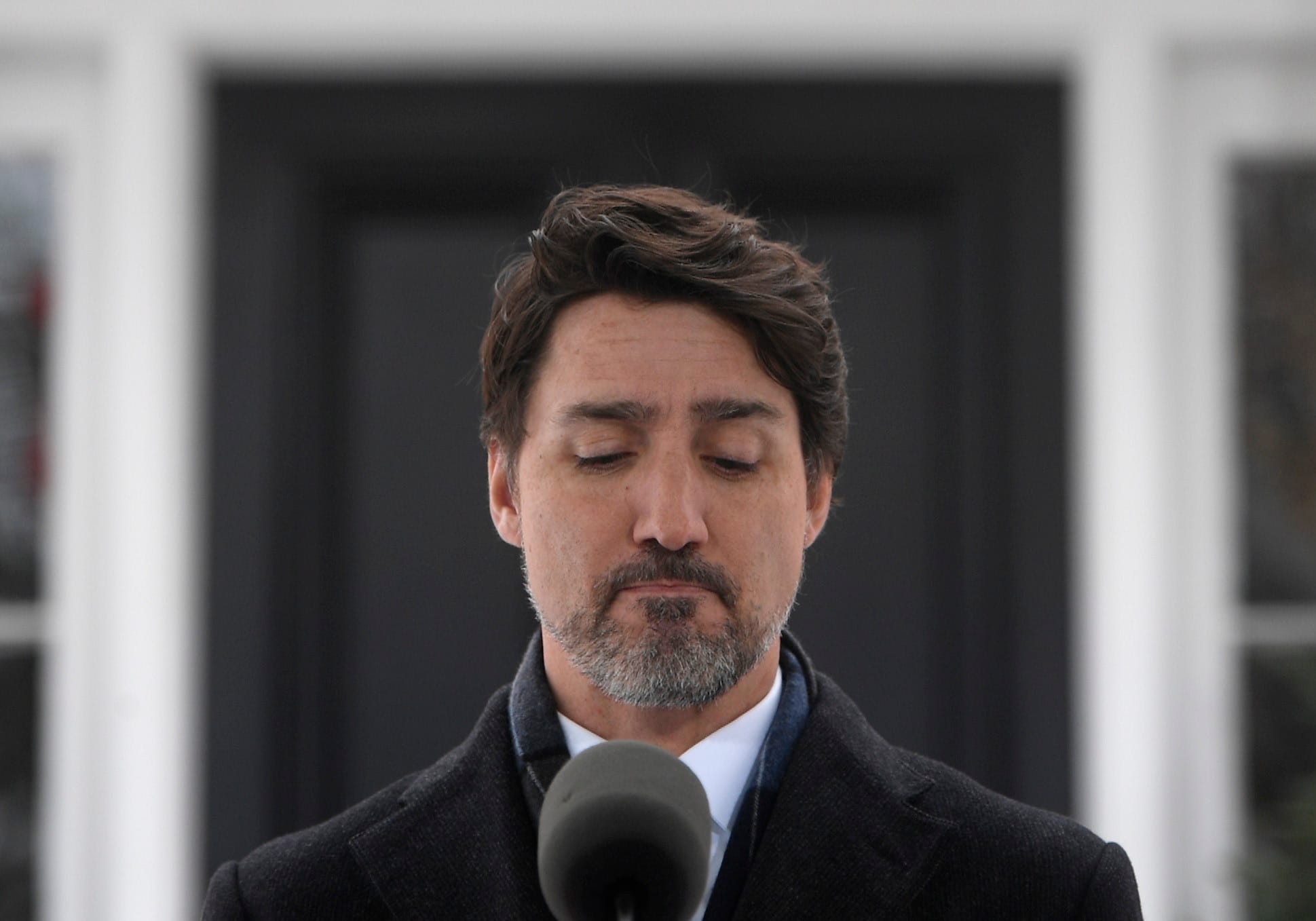 Prime Minister Justin Trudeau is seen during a news conference outside Rideau Cottage in Ottawa, Tuesday, March 17, 2020. (Adrian Wyld/CP)
