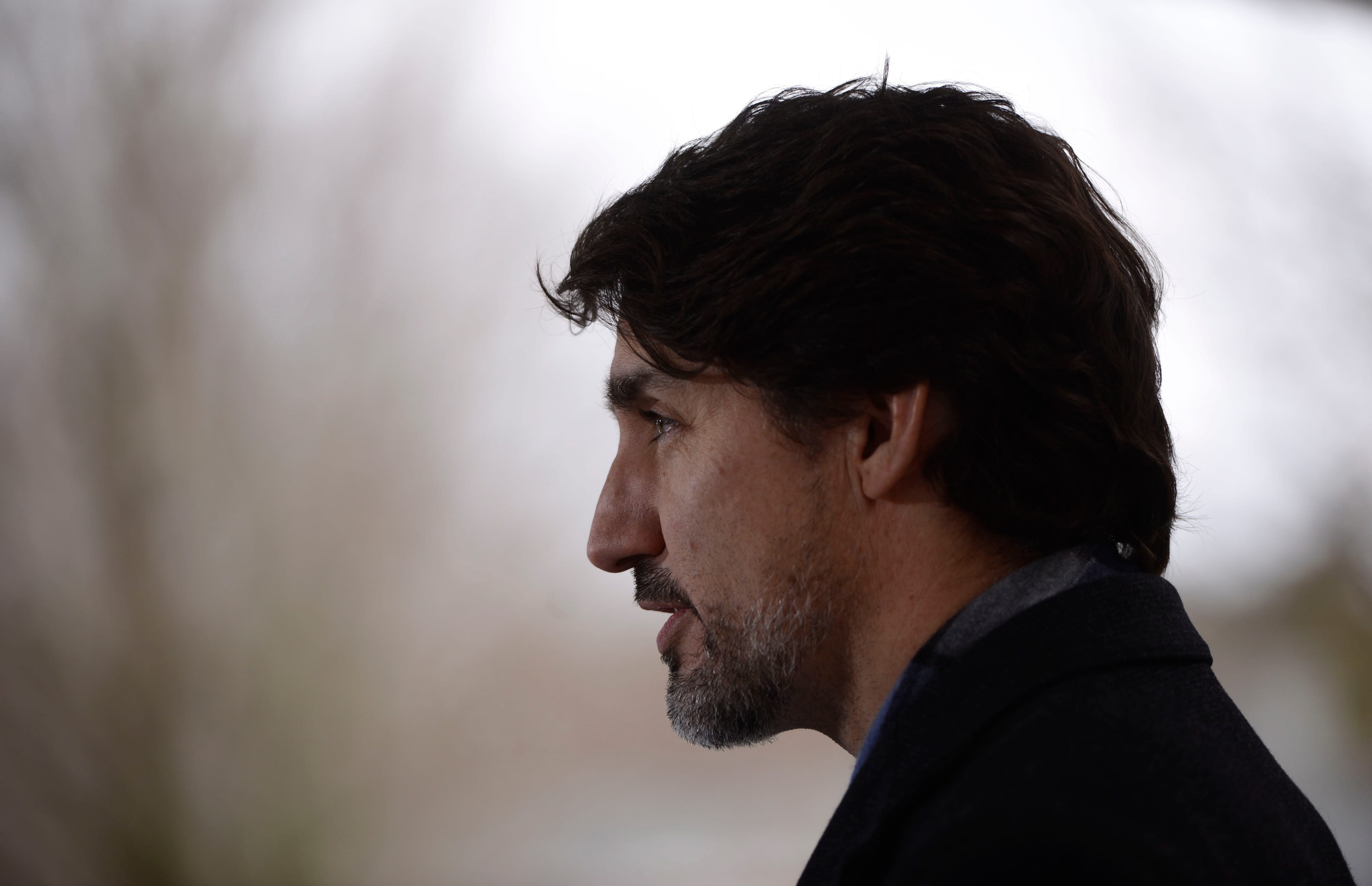 Prime Minister Justin Trudeau addresses Canadians on the COVID-19 pandemic from Rideau Cottage in Ottawa on Tuesday, April 21, 2020. (Sean Kilpatrick/CP)