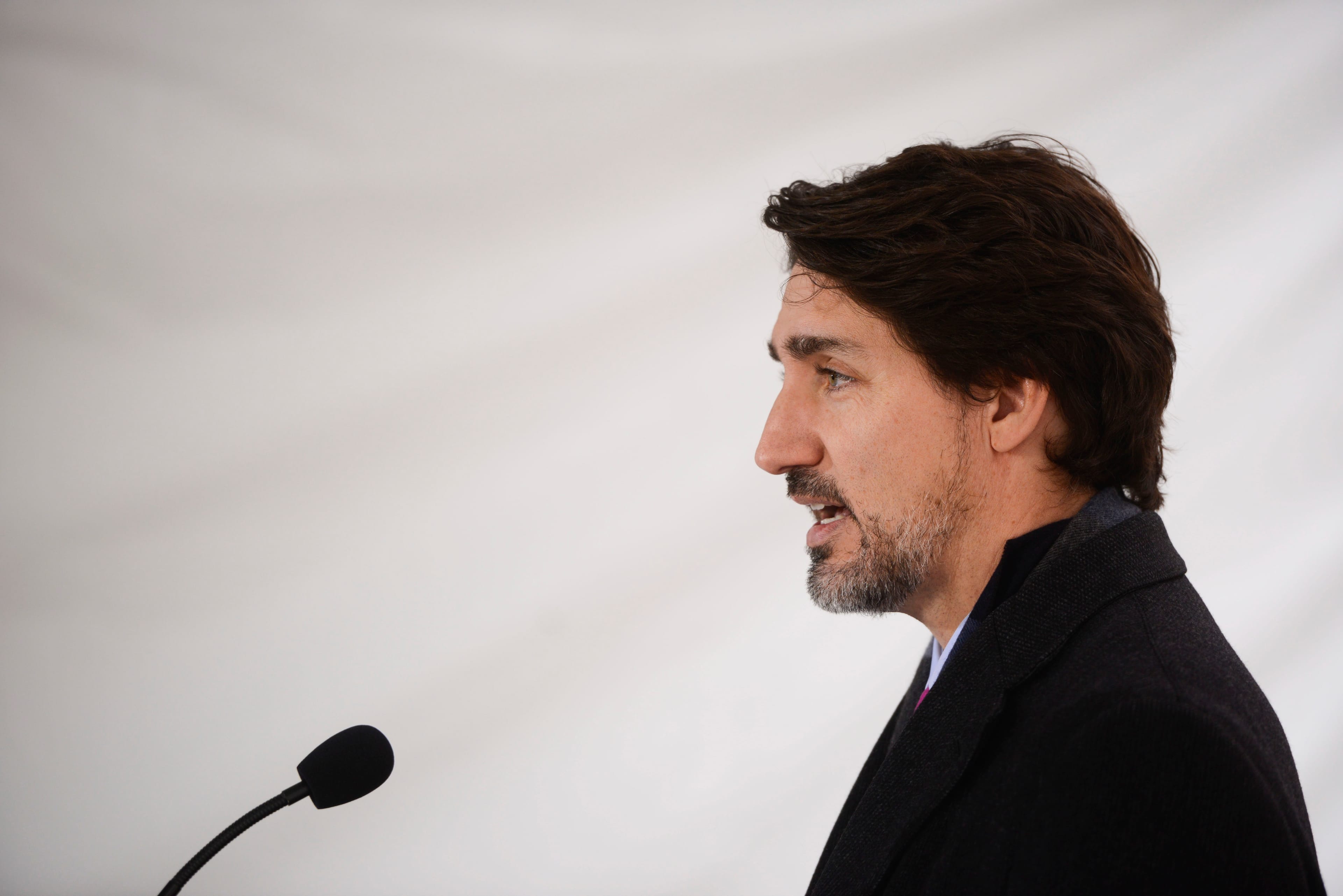 Prime Minister Justin Trudeau addresses Canadians on the COVID-19 pandemic from Rideau Cottage in Ottawa on Wednesday, April 8, 2020. THE CANADIAN PRESS/Sean Kilpatrick