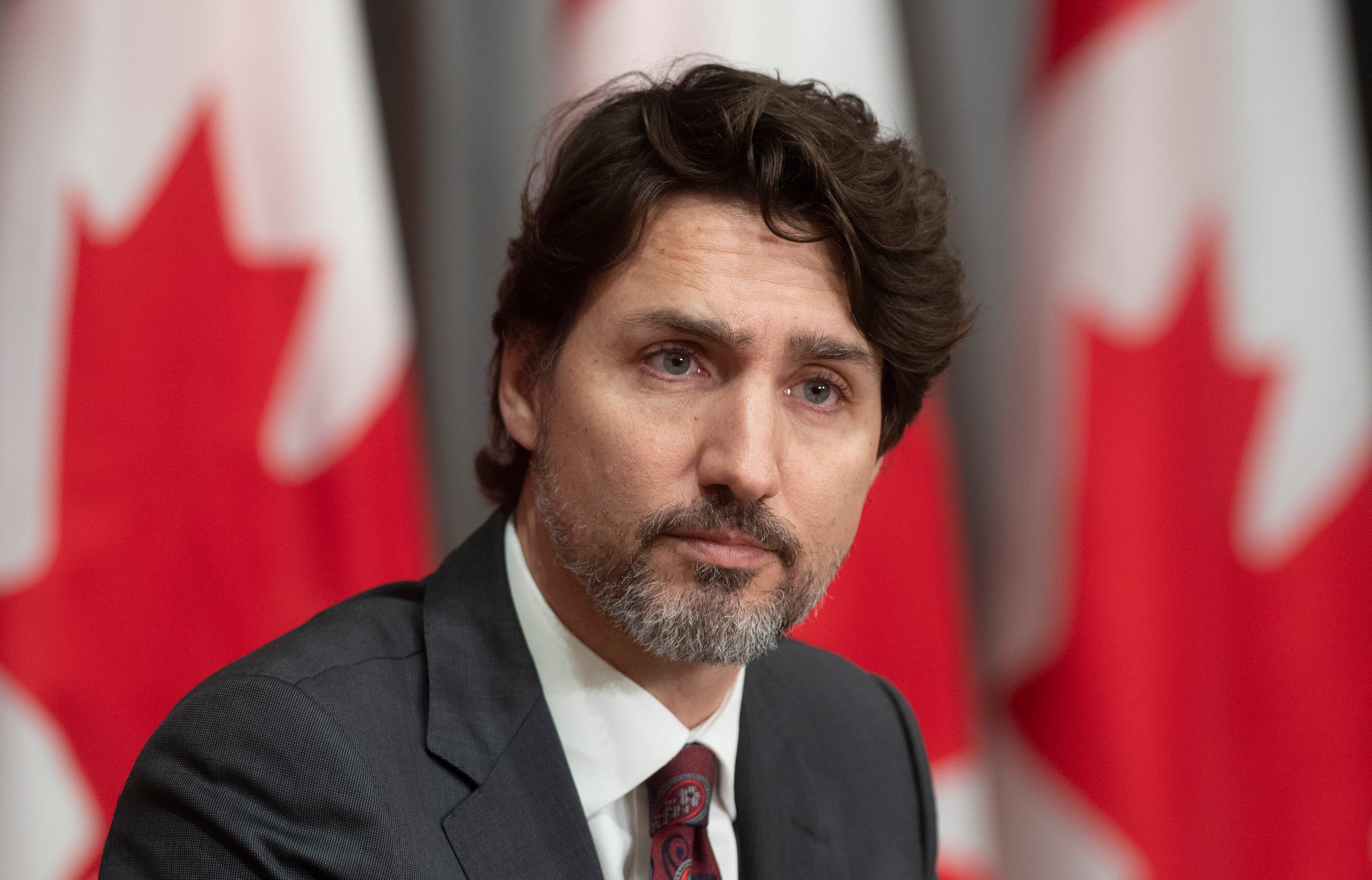 Prime Minister Justin Trudeau is seen during an announcement on a ban on military style assault weapons during a news conference in Ottawa, Friday May 1, 2020. THE CANADIAN PRESS/Adrian Wyld