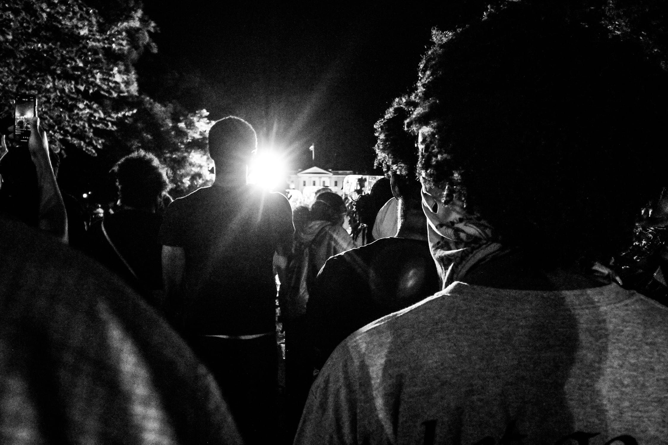 Demonstrators in Washington gather outside the White House to protest the death of George Floyd (Dee Dwyer)