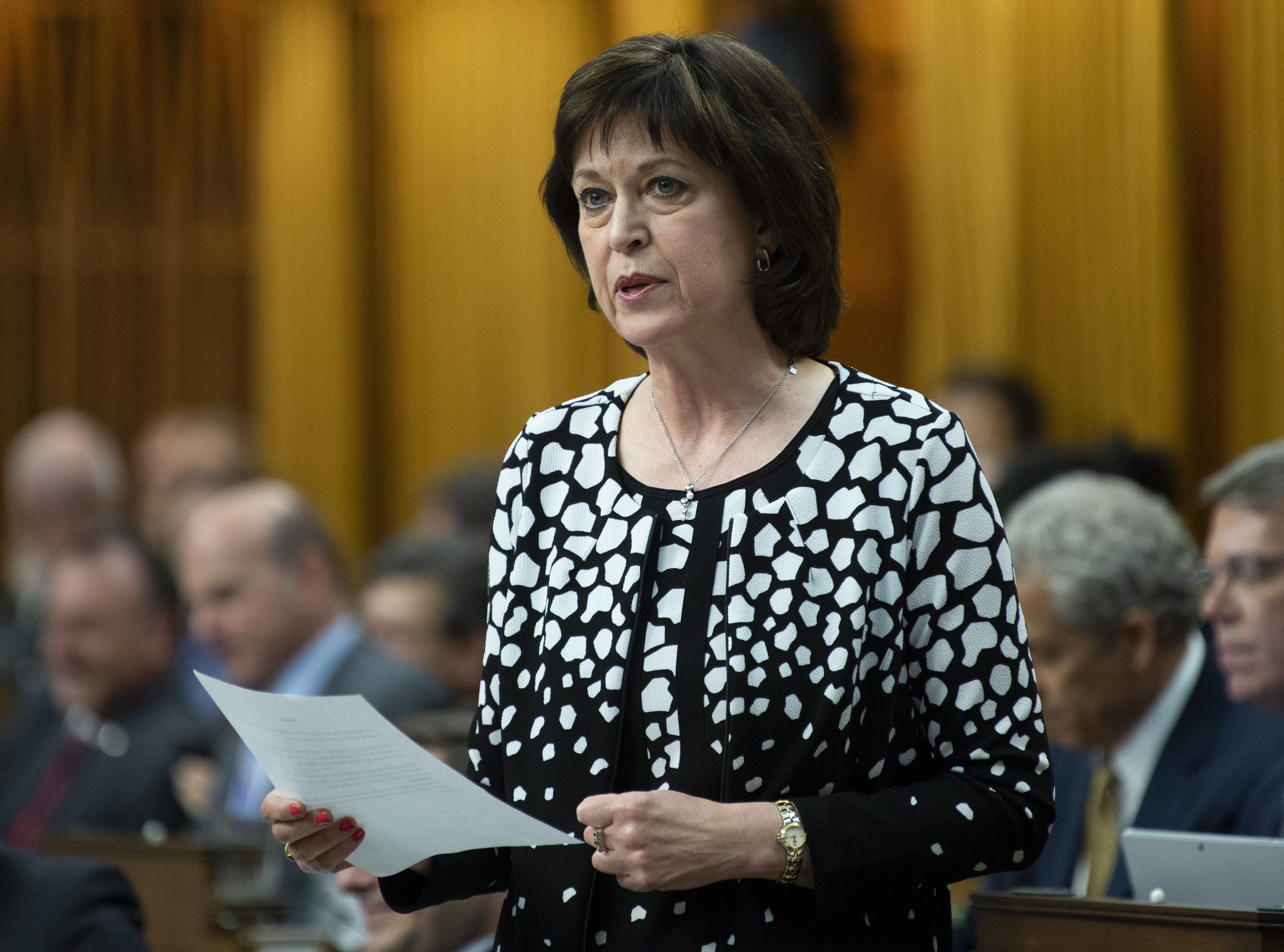 Parliamentary Secretary to the Minister of Health Pam Damoff responds to a question during Question Period in the House of Commons Thursday May 9, 2019 in Ottawa. (Adrian Wyld/CP)
