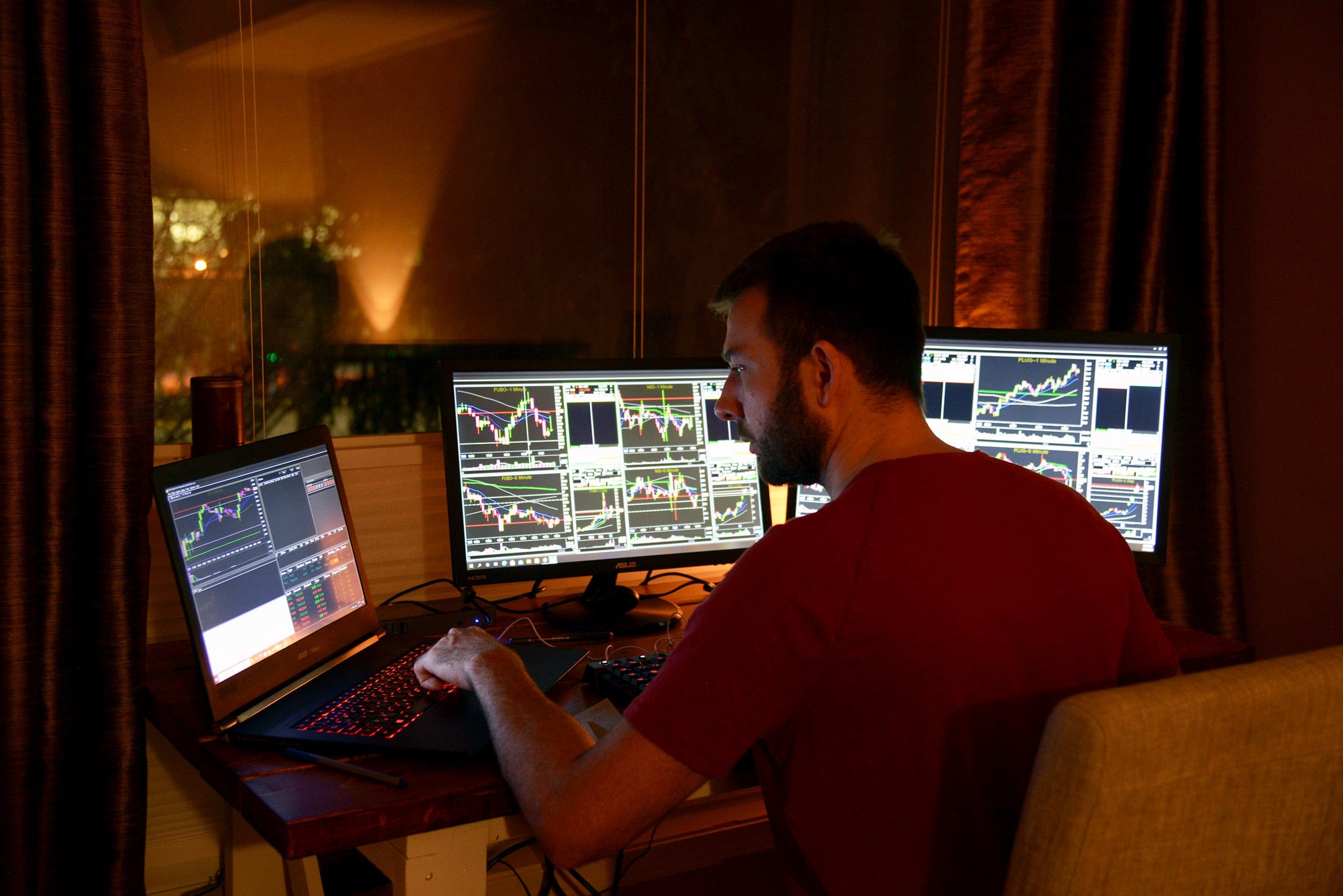 After months of research, Randelovic quit his job to focus on day trading just before COVID hit; ‘I’ve had to become comfortable with losing,’ he says (no credit)