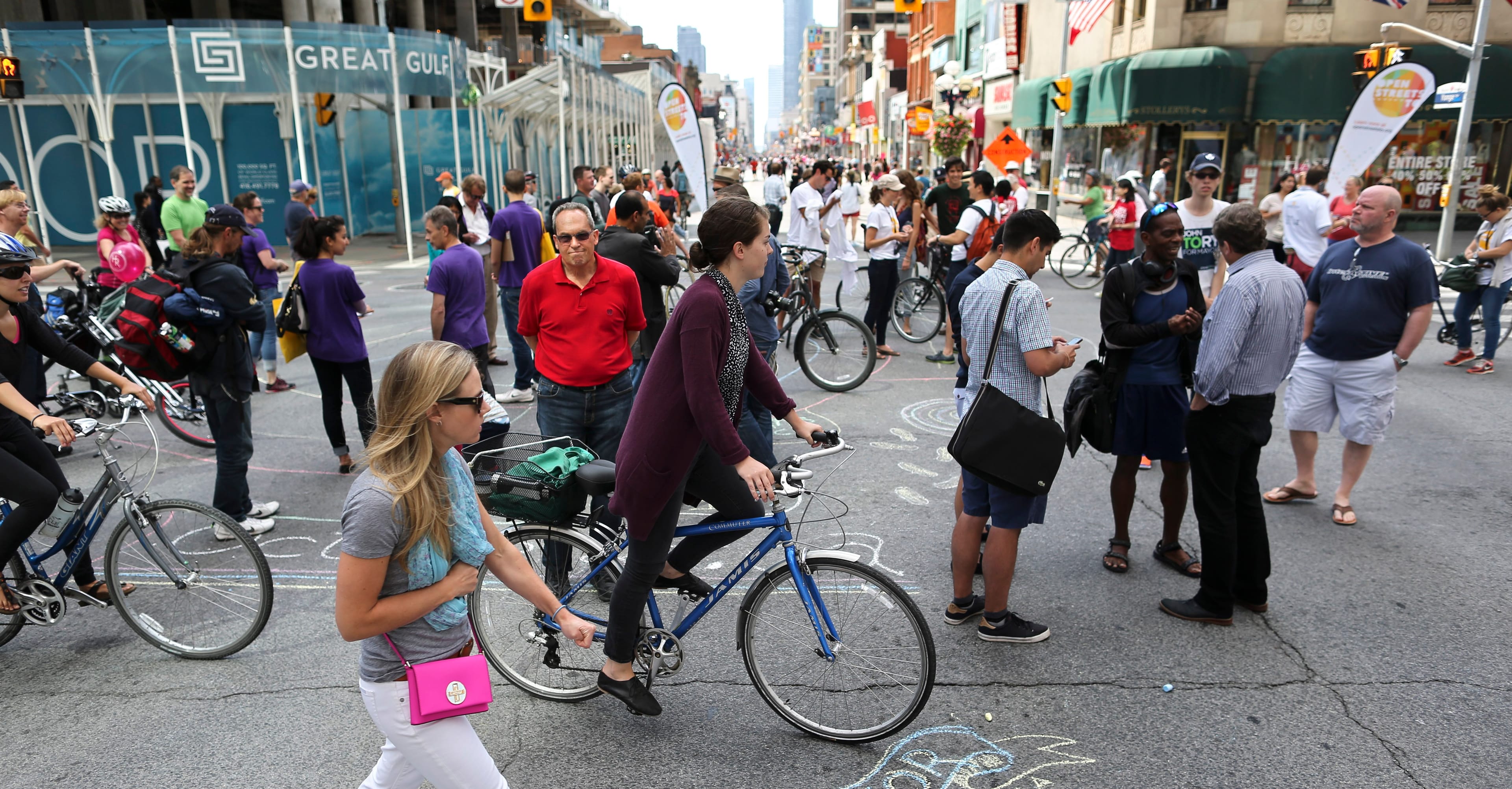 The intersection of Bloor and Yonge in Toronto, in pre-pandemic days. (Richard Lautens/Toronto Star via Getty Images)
