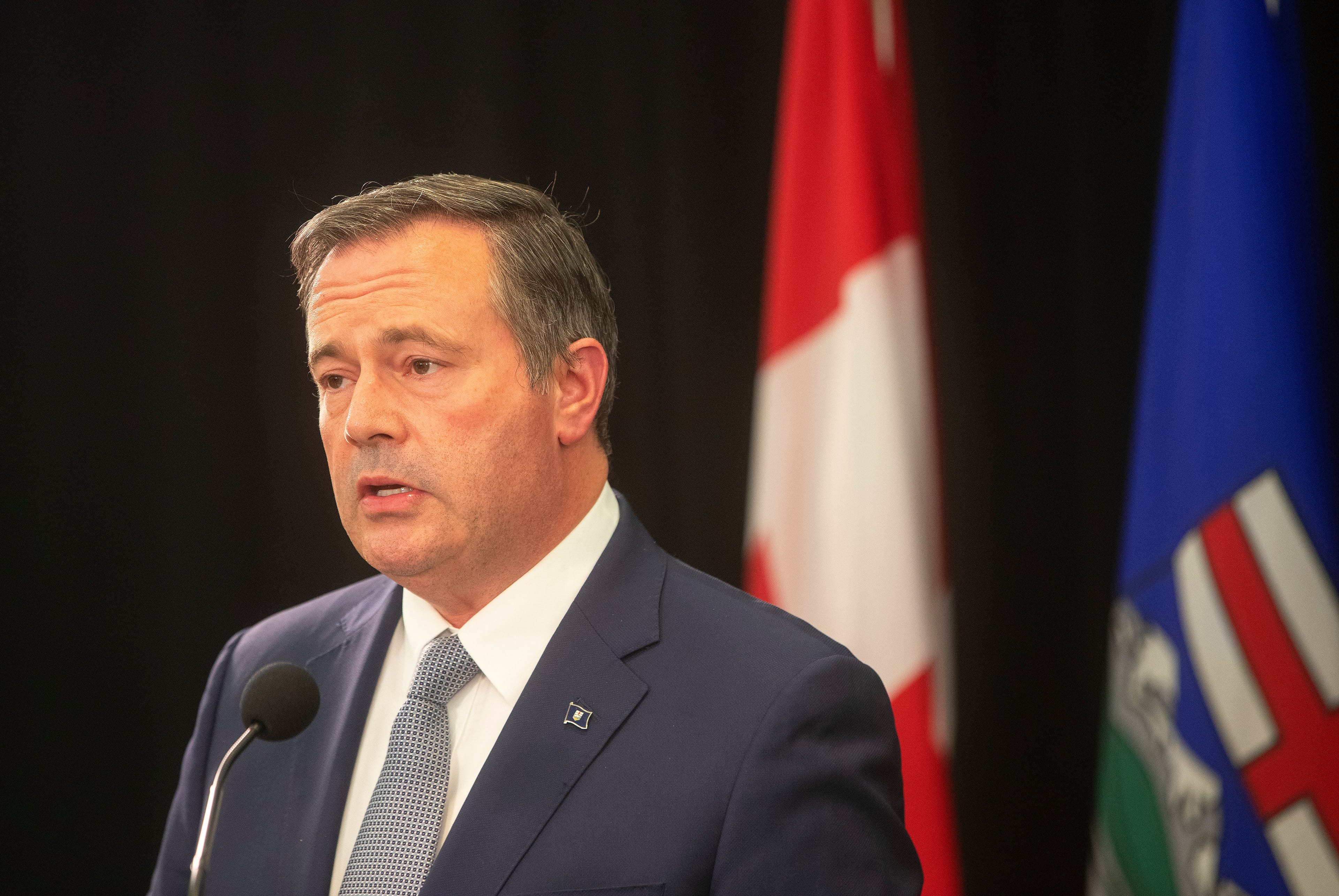 Alberta Premier Jason Kenney in Edmonton on Sept. 21, 2021. (Jason Franson/Canadian Press)