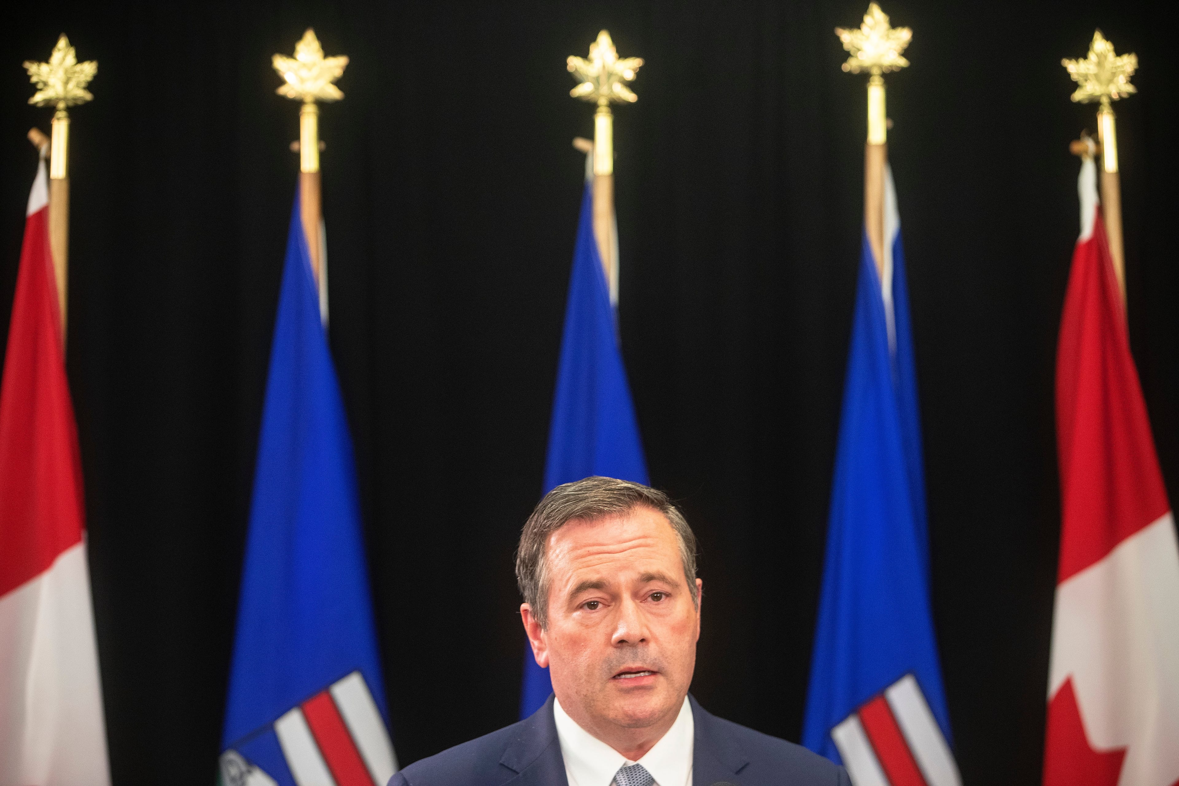 Alberta Premier Jason Kenney in Edmonton on Sept. 21, 2021. (Jason Franson/Canadian Press)