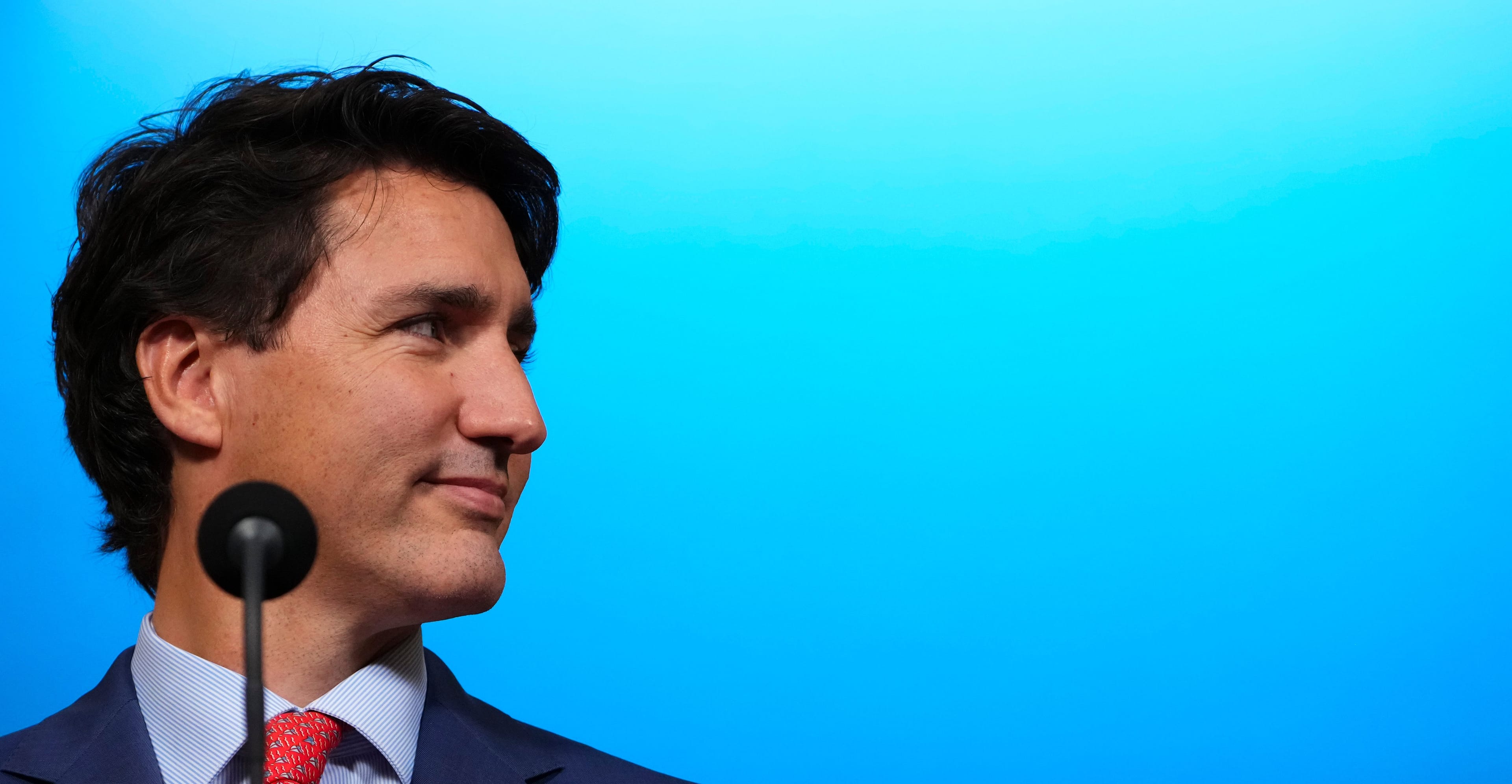 Trudeau takes part in a press conference with the Prime Minister of the Netherlands Mark Rutte in The Hague, Netherlands, on Oct. 29, 2021 (Sean Kilpatrick/CP)
