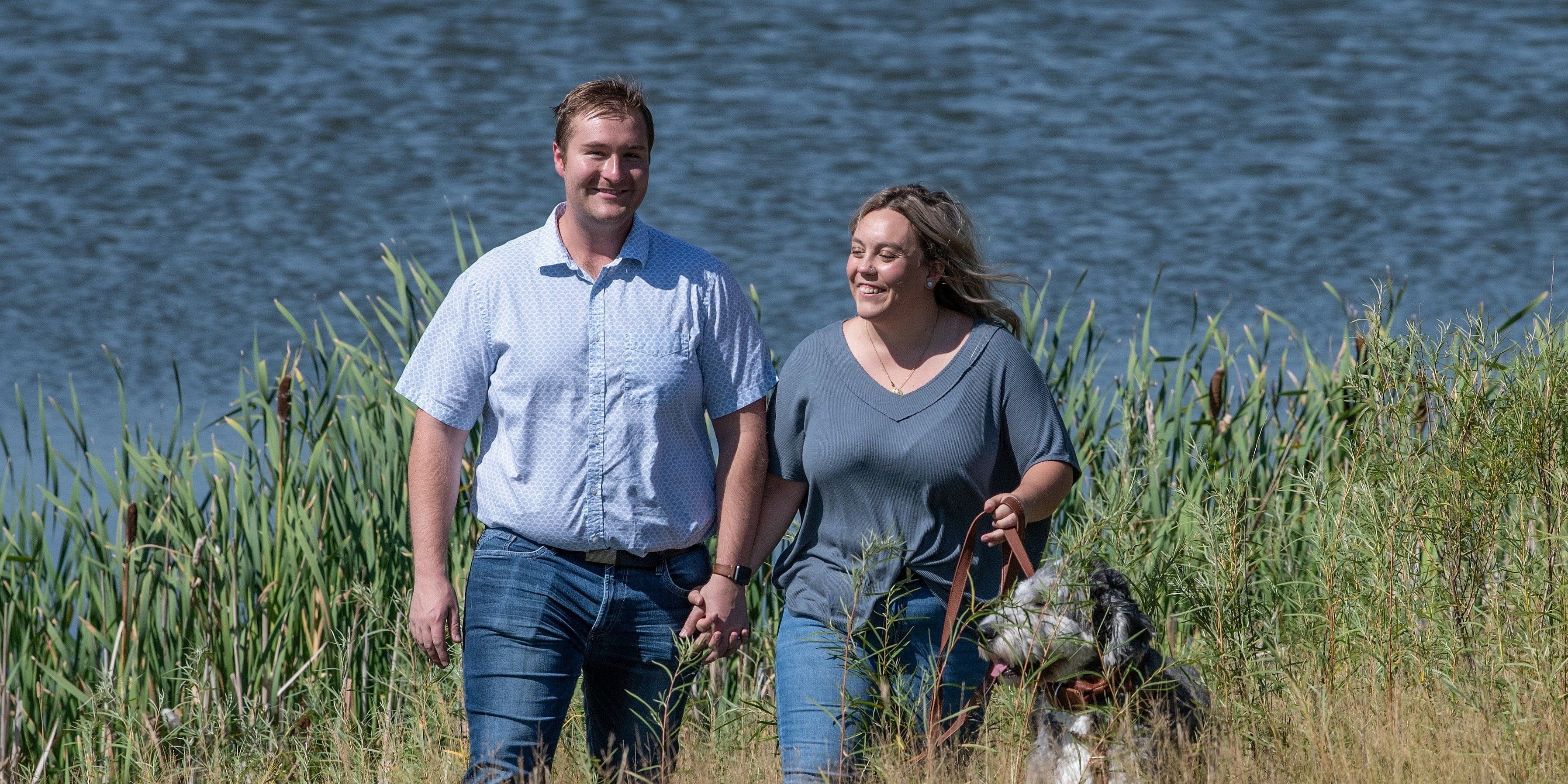 Tyler Harbaruk says Athabasca University gave him the flexibility to pursue a degree while working full time, so he could get a job that keeps him close to home and his wife Morgan.
