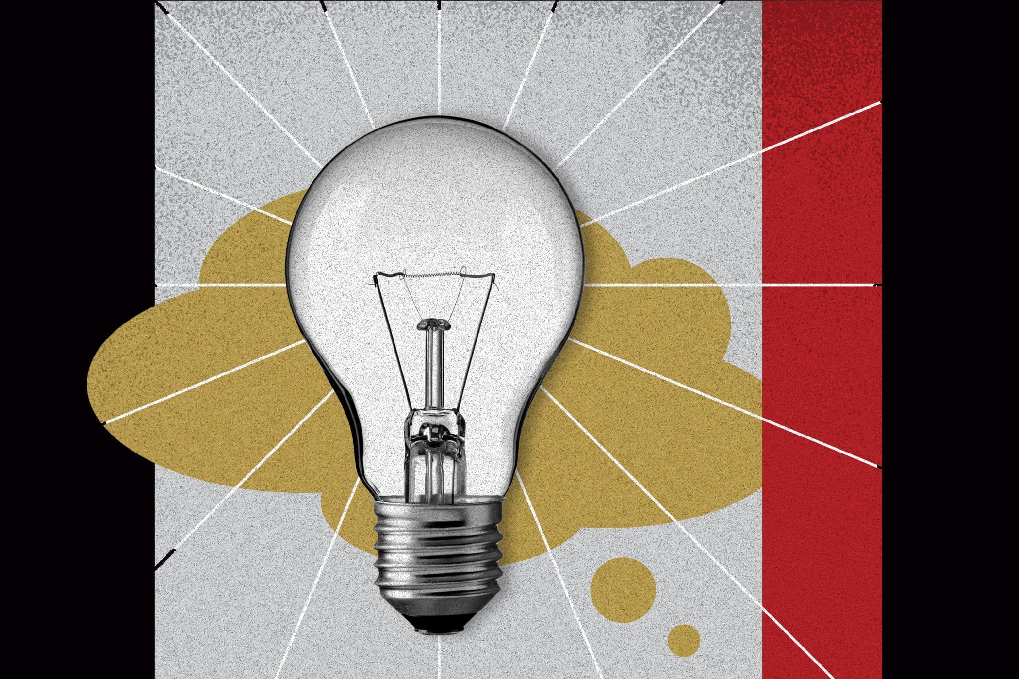 A lightbulb in front of a cloud