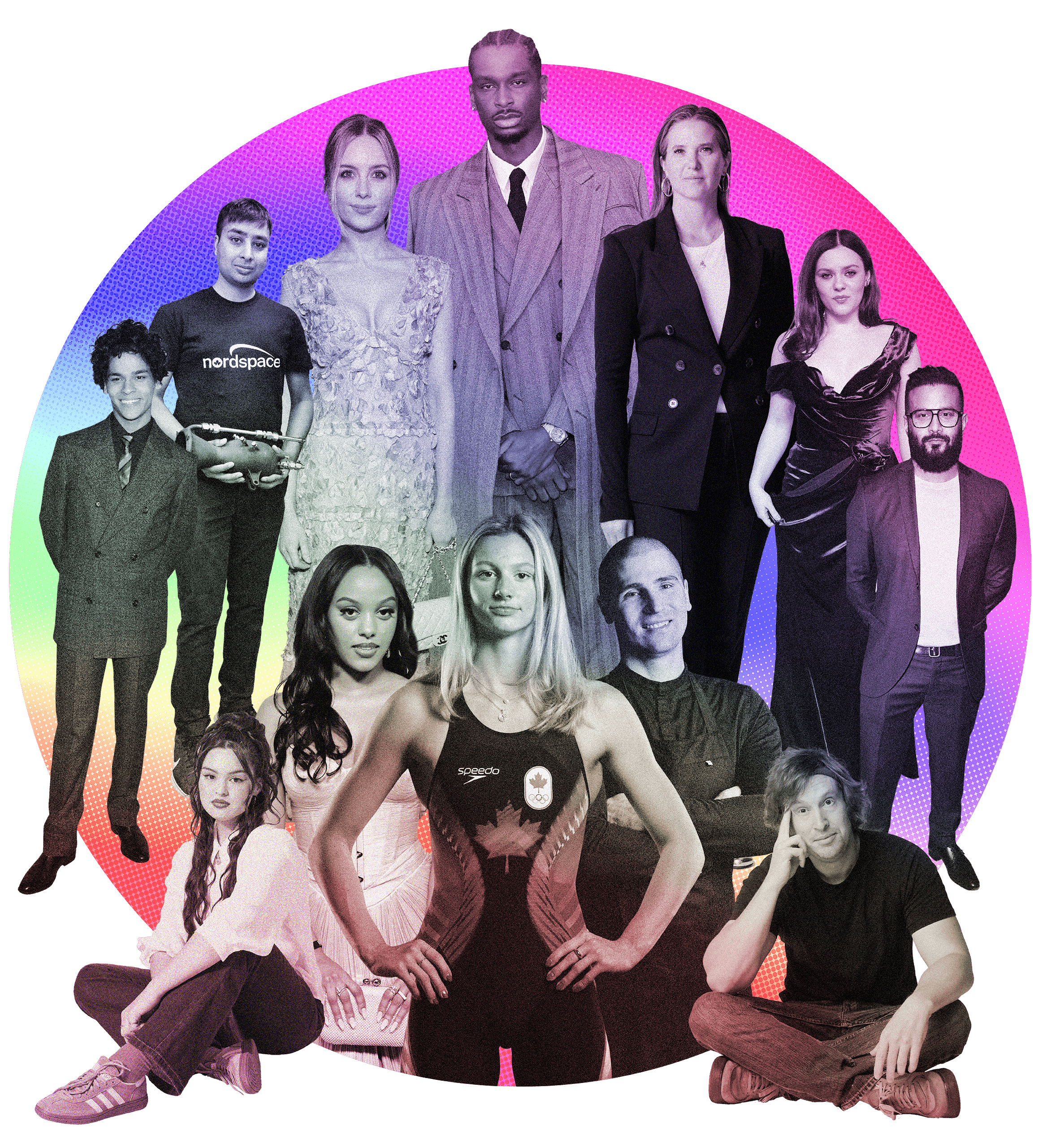 A collage of several of Canada's most powerful young people