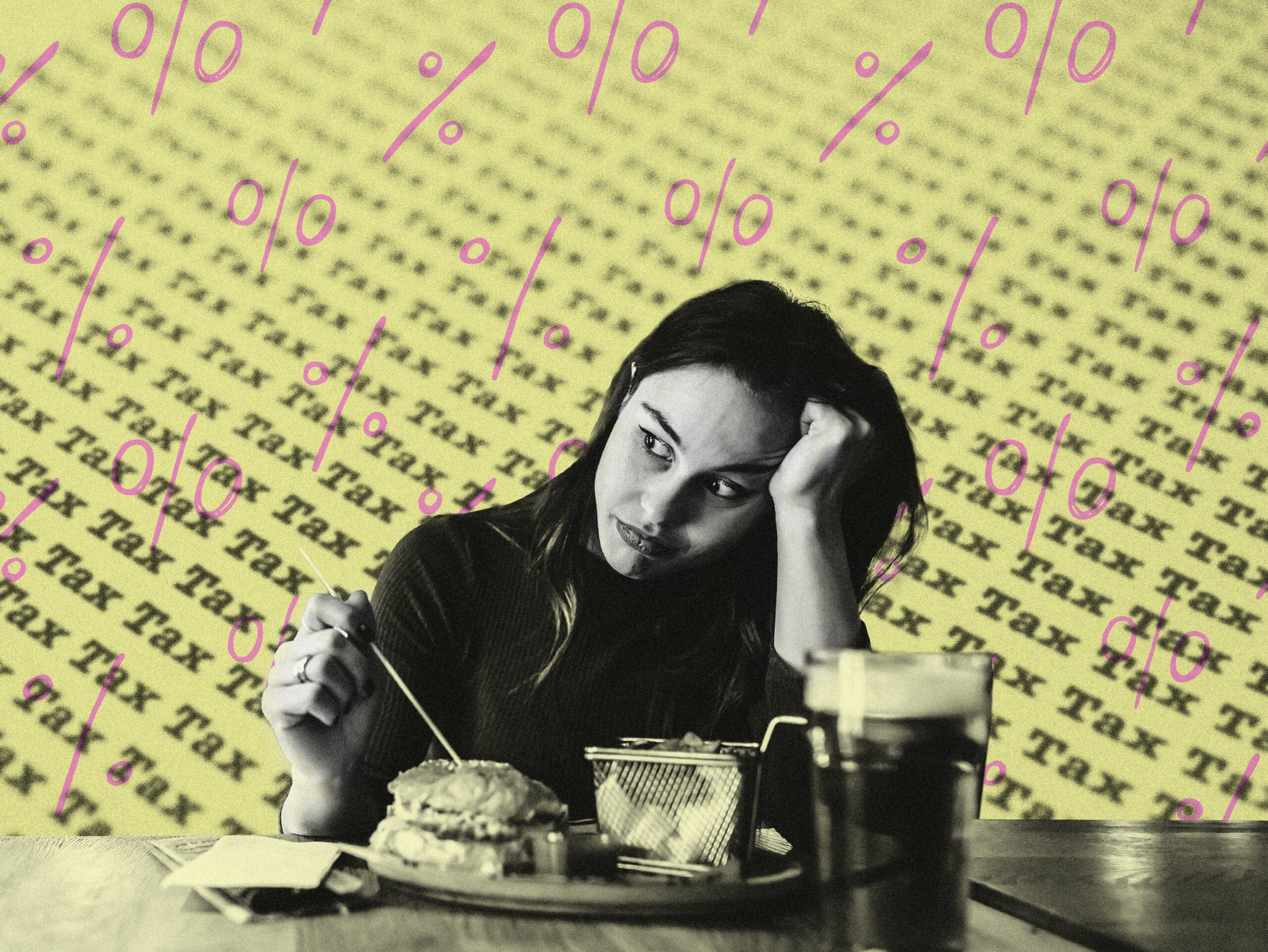 A young woman looking overwhelmed