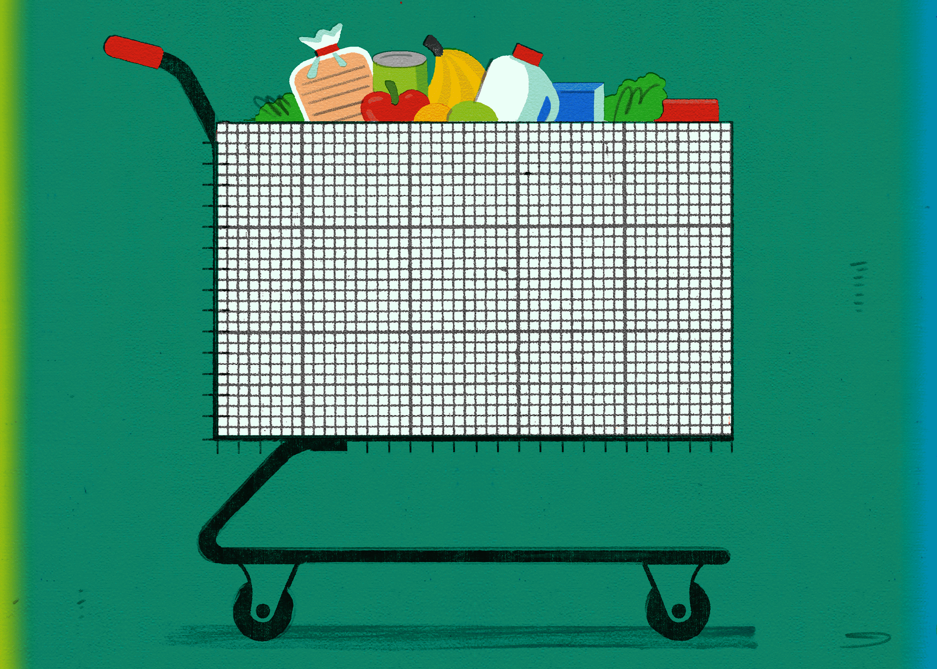 A GIF of a grocery store cart