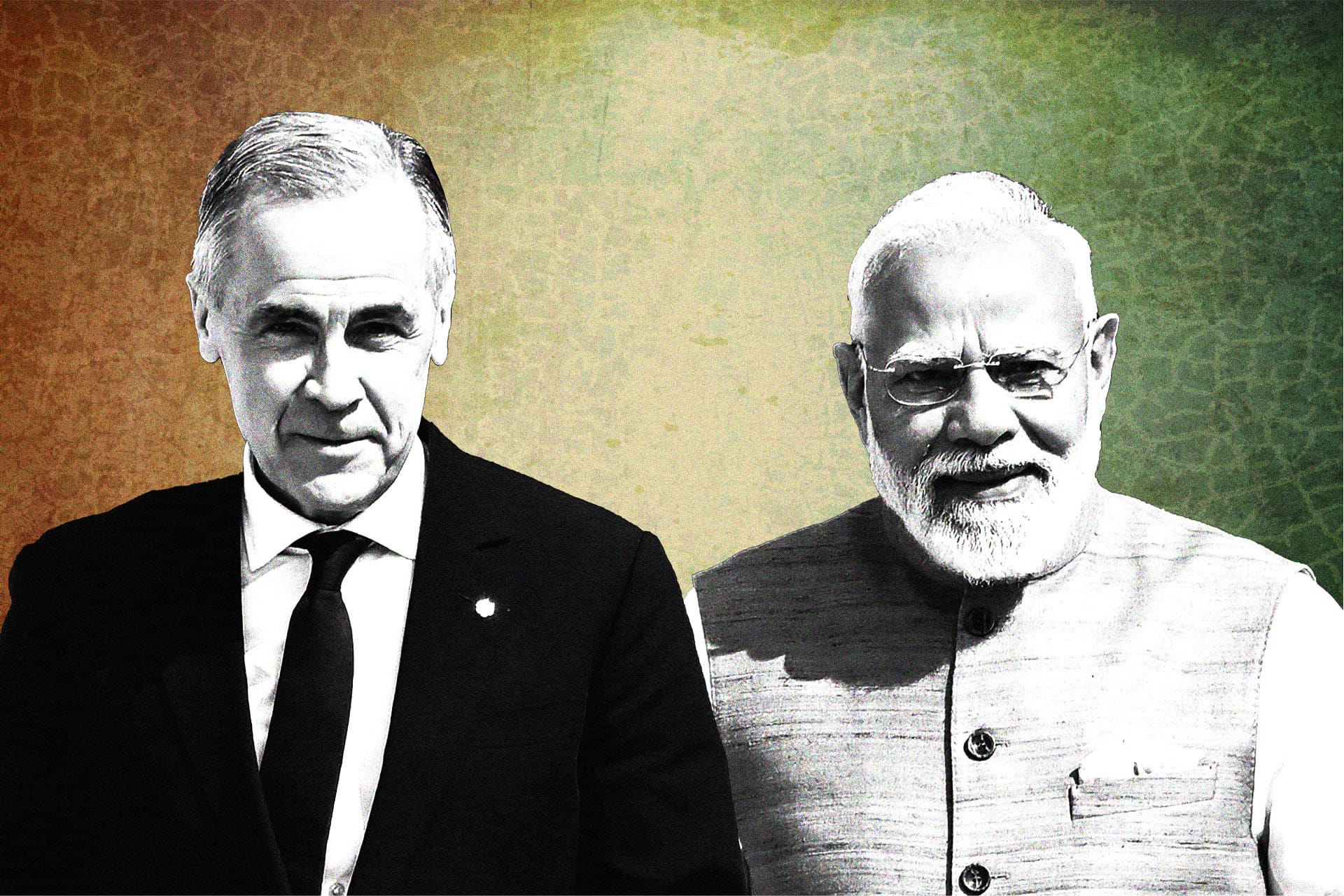 Prime ministers Mark Carney and Narendra Modi