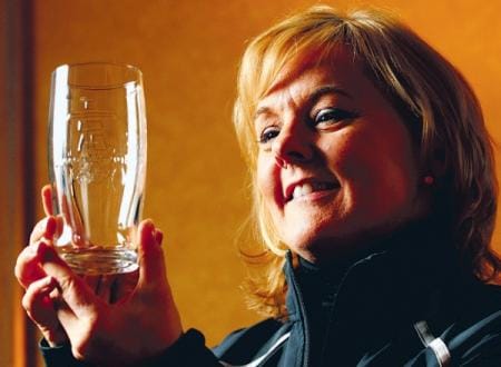 Liz Manley proposes a toast
