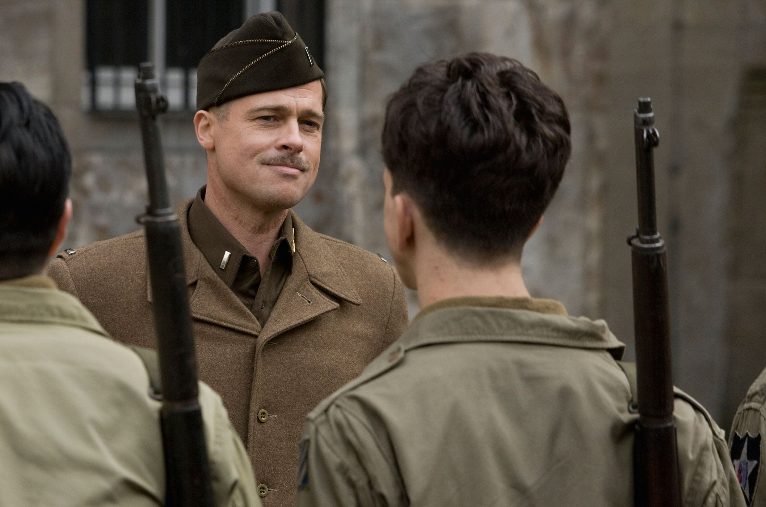 Brad Pitt plays a Nazi scalping soldier in Tarantino's 'Inglourious Basterds'