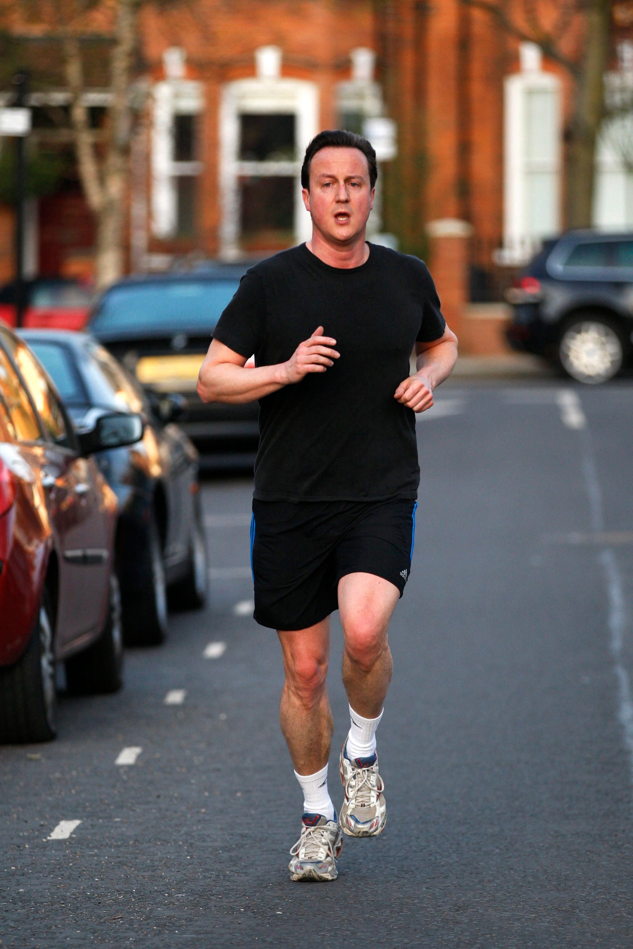 Cameron takes a jog