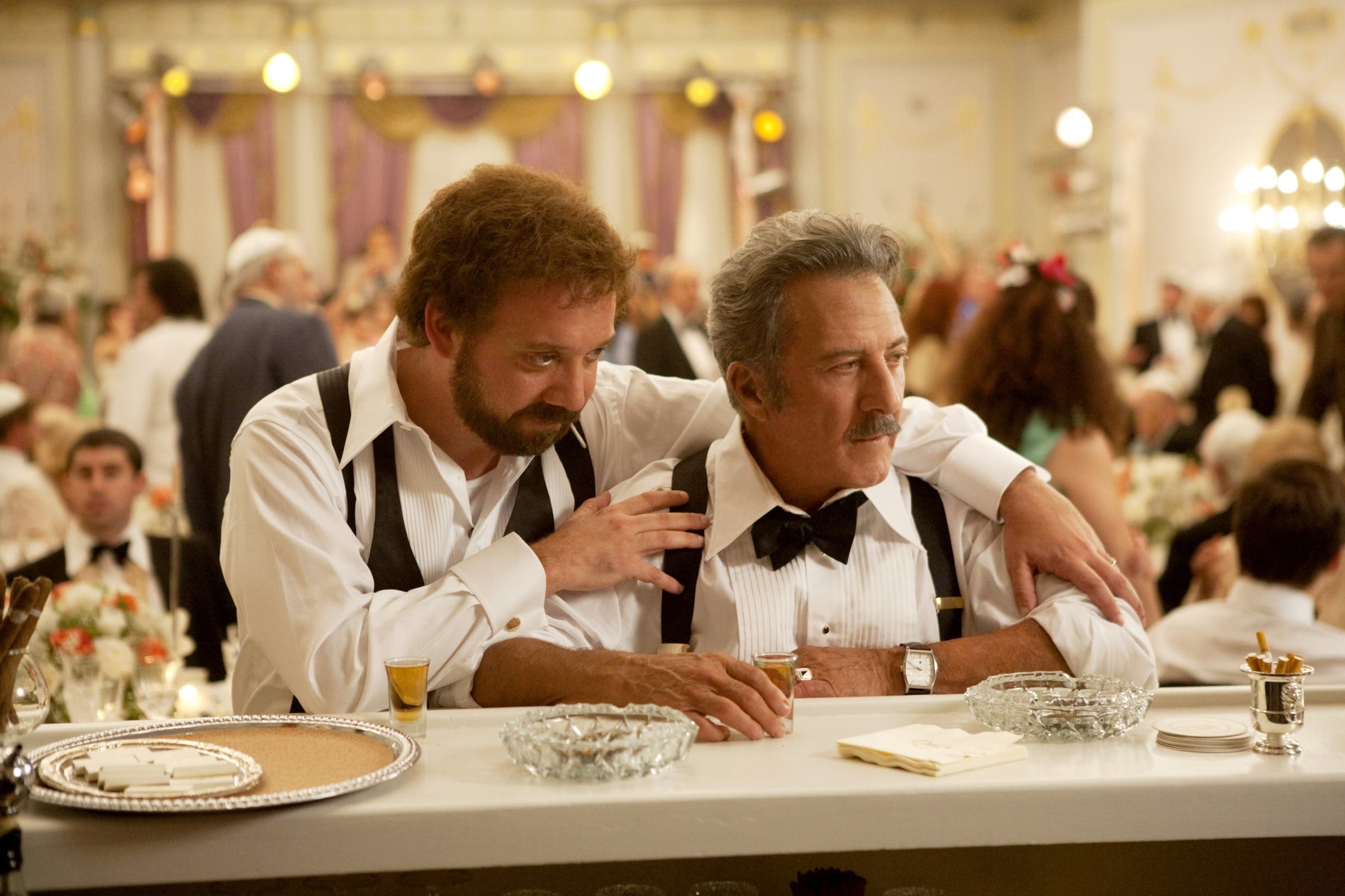 Norman Jewison wanted Dustin Hoffman (right) as Barney, who was finally played by Paul Giamatti, with Hoffman as his dad