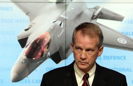 Dan Ross Deputy Minister of Defence holds news conference on the acquisition of the F-35 Joint Strike Fighter, in Ottawa (THE CANADIAN PRESS/Fred Chartrand)