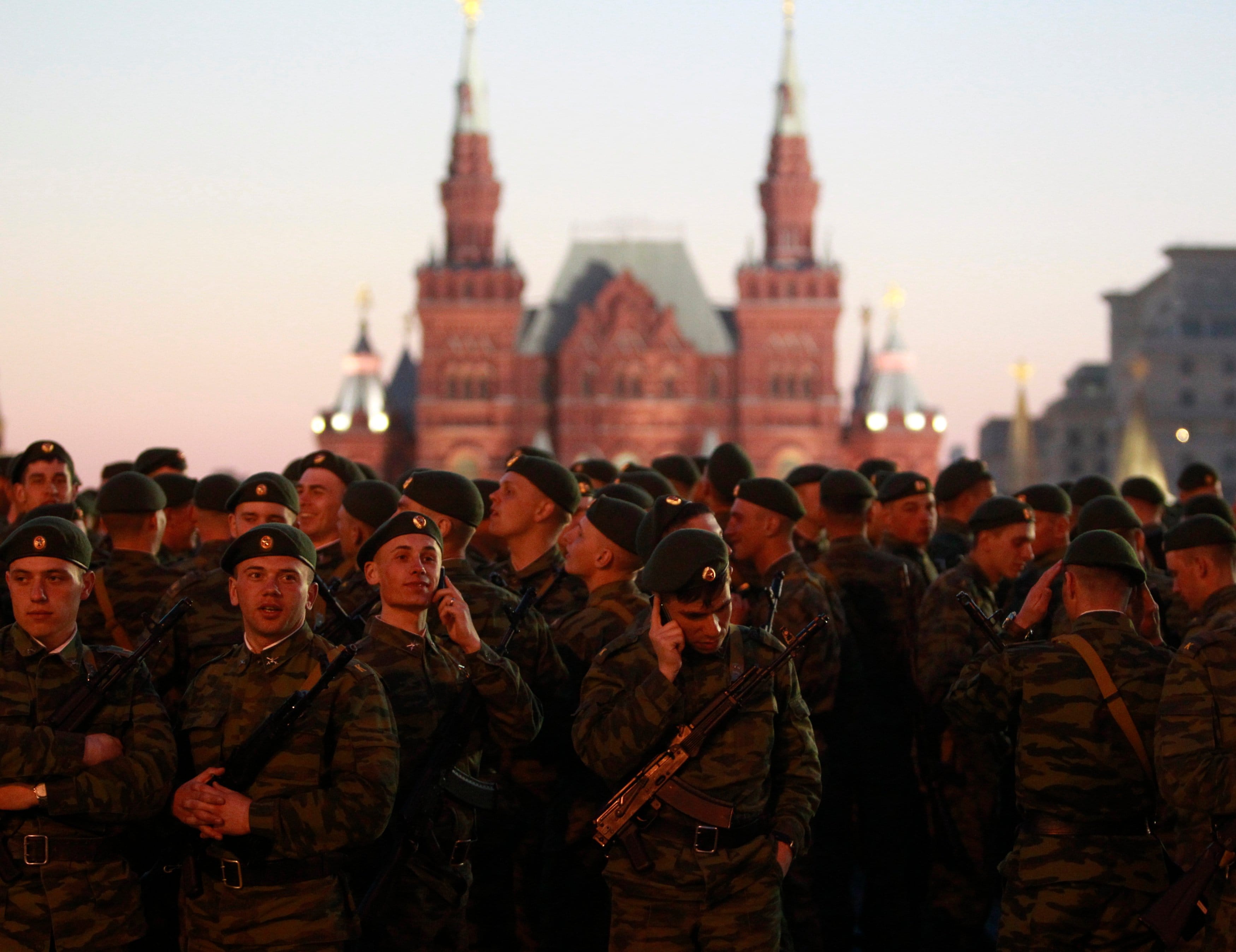 Preparing for Victory Day in Red Square