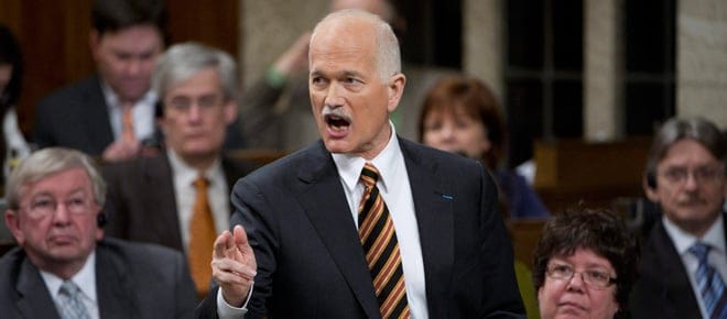 New Democratic Party leader Jack Layton