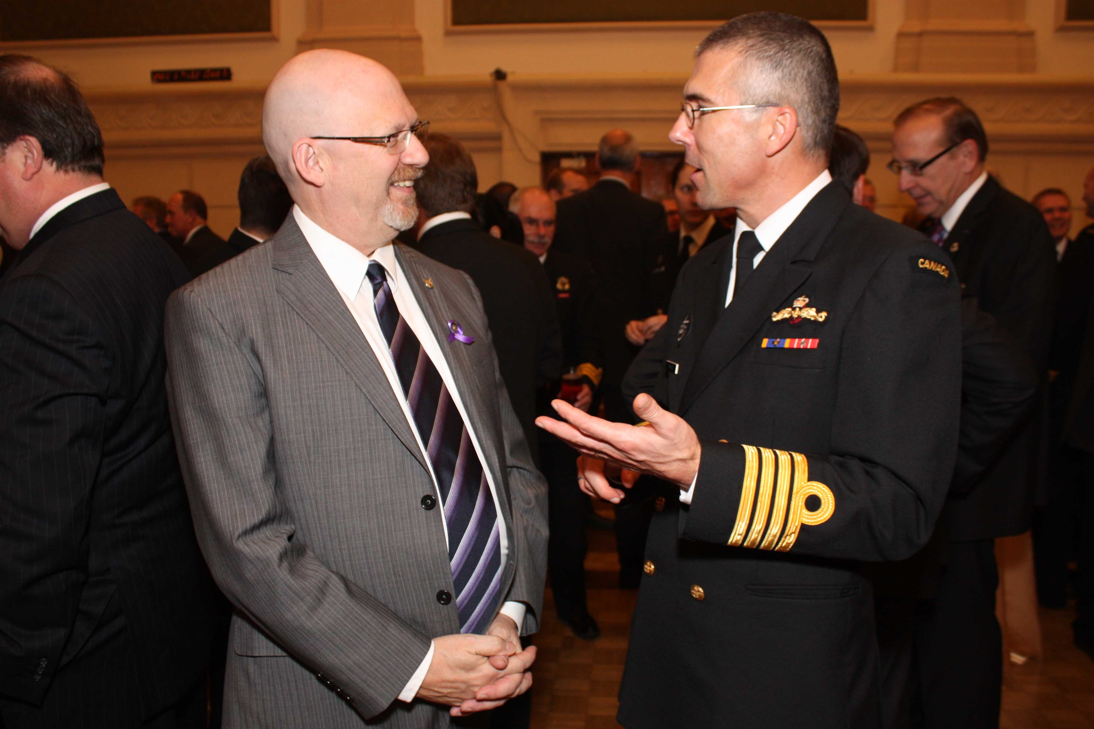 NDP MP Randall Garrison (left).