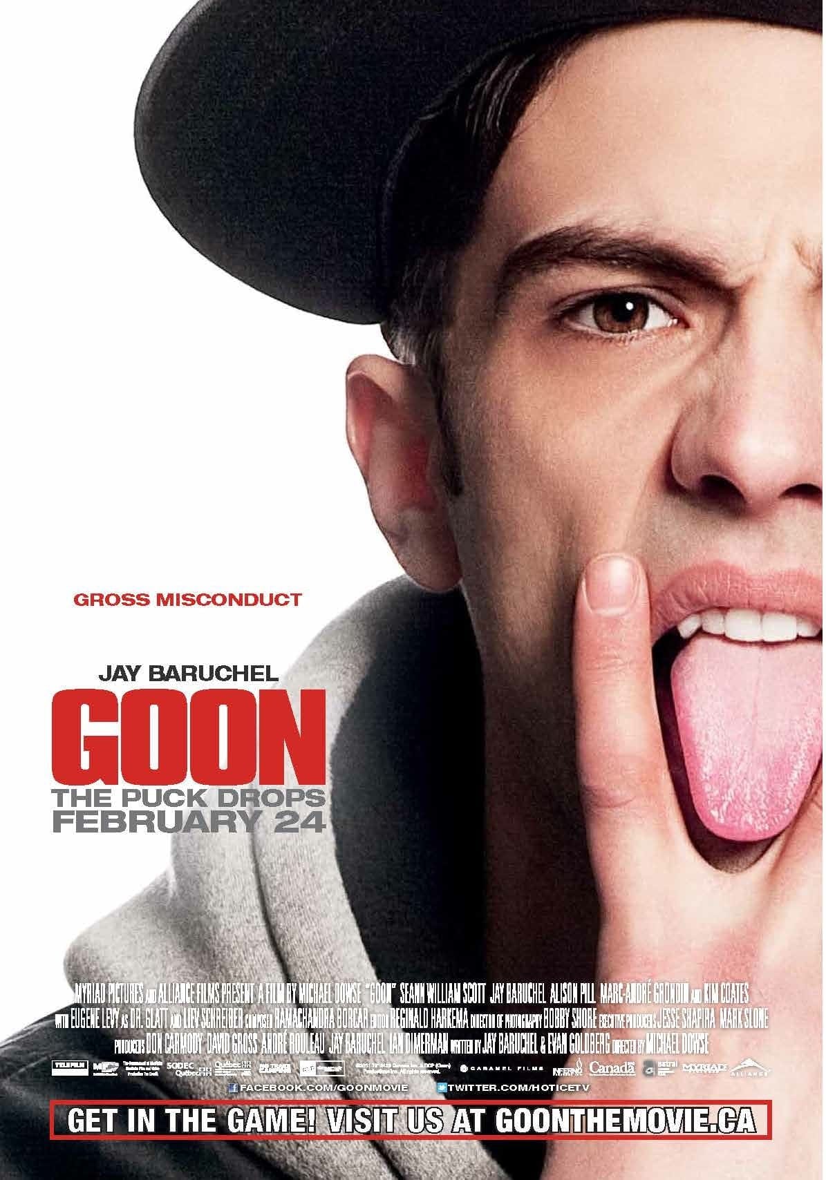 Banned in Toronto, the 'Goon' poster features star and co-writer Jay Baruchel