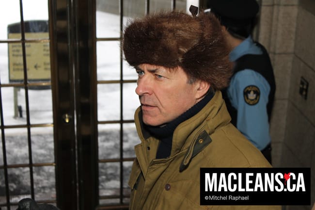 NDP MP Pat Martin in beaver fur.