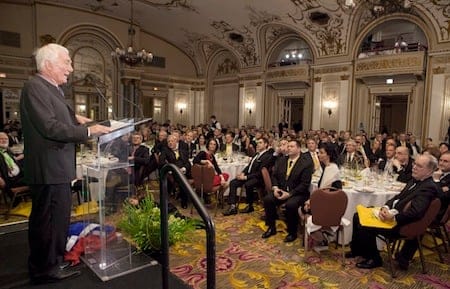 The 2012 event took place on April 25 and was co-hosted by His Excellency David Jacobson, Ambassador of the United States of America to Canada and His Excellency Gary Doer, Ambassador of Canada to the United States of America. The climax of the evening wa