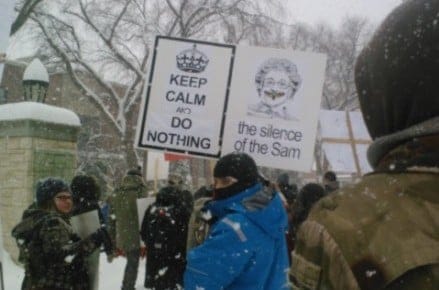 A recent protest in Edmonton (Ravanne Lawday)