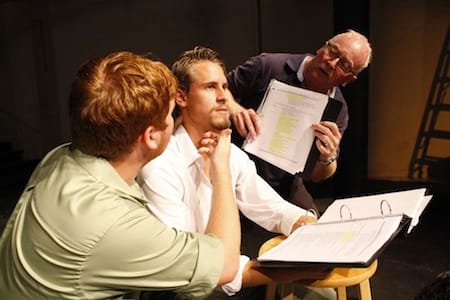 Robert Seale directs theatre production students at Acadia University (Jessica Darmanin)
