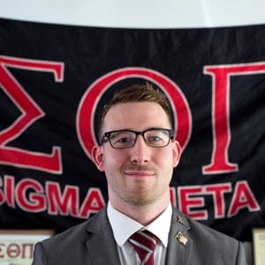 Nick Kelly, co-president of Sigma Theta Pi at Memorial University. Photograph by Andrew Tolson