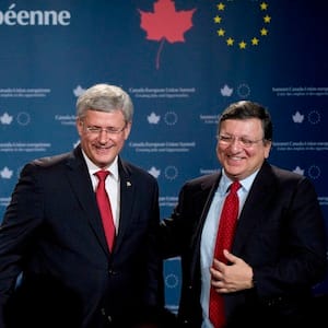 Stephen Harper; José Manuel Barroso; Herman Van Rompuy