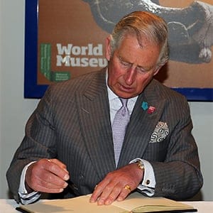 Mandatory Credit: Photo by REX Shutterstock (4774725i)
Prince Charles signs the visitors book as he arrives to look around the "Mayas: revelation of an endless time" exhibition at the World Museum, celebrating a 'Year of Mexico in the United Kingdom' as part of his visit to Liverpool
Prince Charles and Camilla Duchess of Cornwall Visit Liverpool, Britain - 14 May 2015 (Rex Shutterstock/CP)