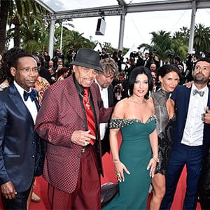 CANNES, FRANCE - MAY 19: Joe Jackson (C) attends the "Sicario" Premiere during the 68th annual Cannes Film Festival on May 19, 2015 in Cannes, France. (George Pimentel/WireImage)