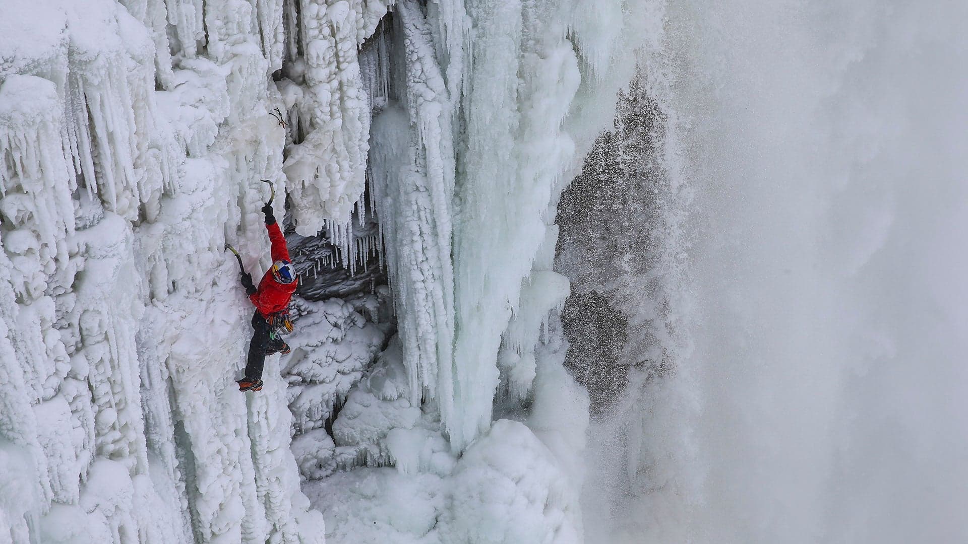 What it feels like to climb Niagara Falls in winter