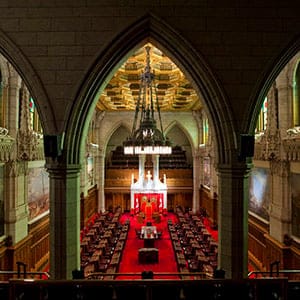 The Senate chamber on Parliament Hill in Ottawa on Thursday Jan. 13, 2011. (Sean Kilpatrick/CP)