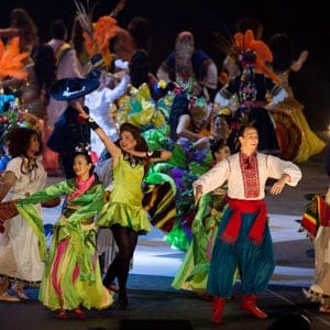 Performers dance during the opening ceremony of the 2015 Pan American Games in Toronto on Friday, July 10, 2015. (Darren Calabrese/CP)