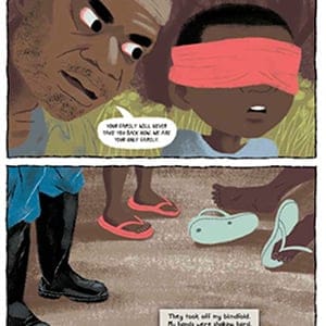 An excert from, Child Soldier: When Boys and Girls Are Used in War, illutrated by Claudia Davila. (Claudia Davila)
